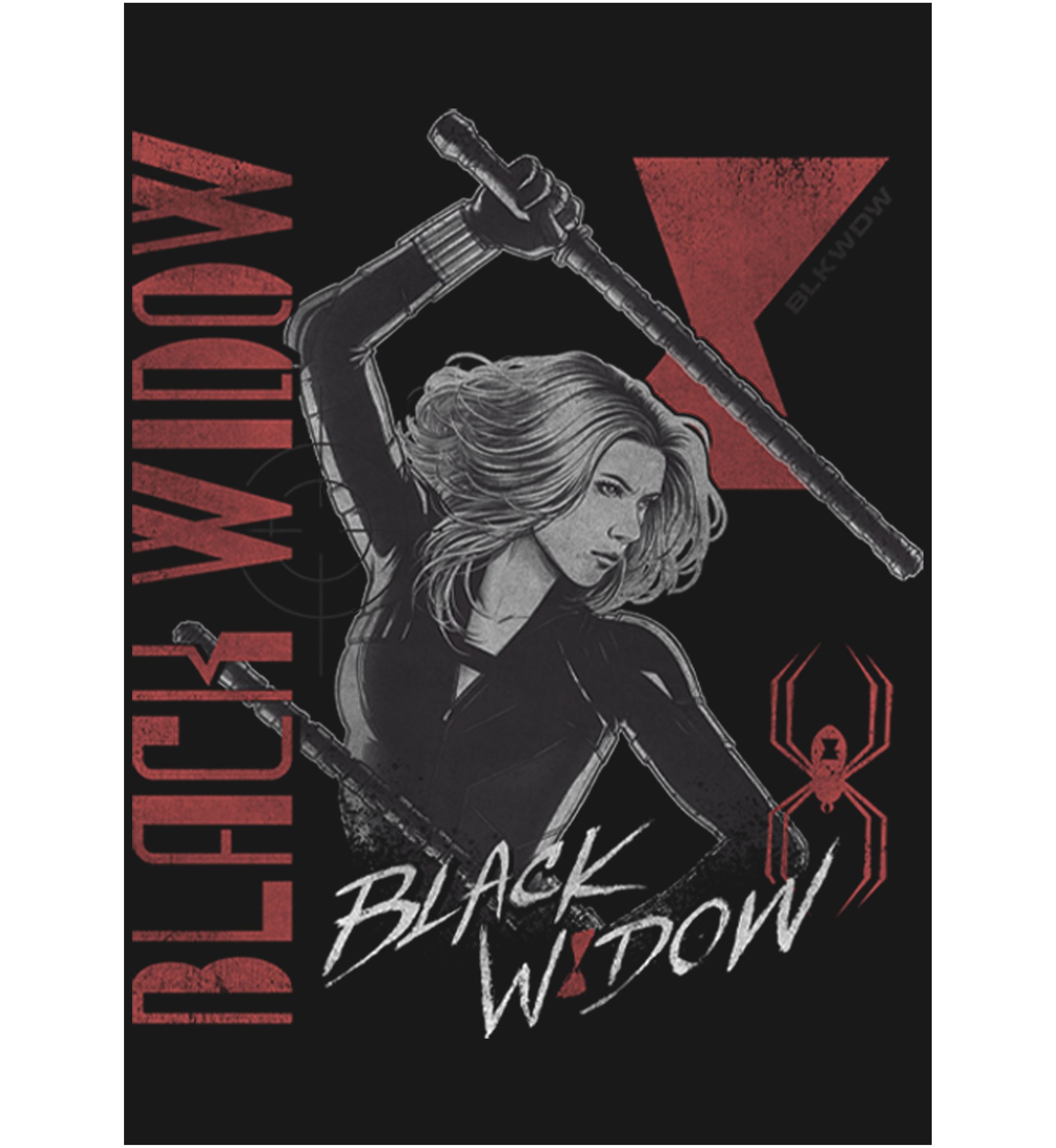 Girls 46x Marvel Black Widow Retro Graphic Top
