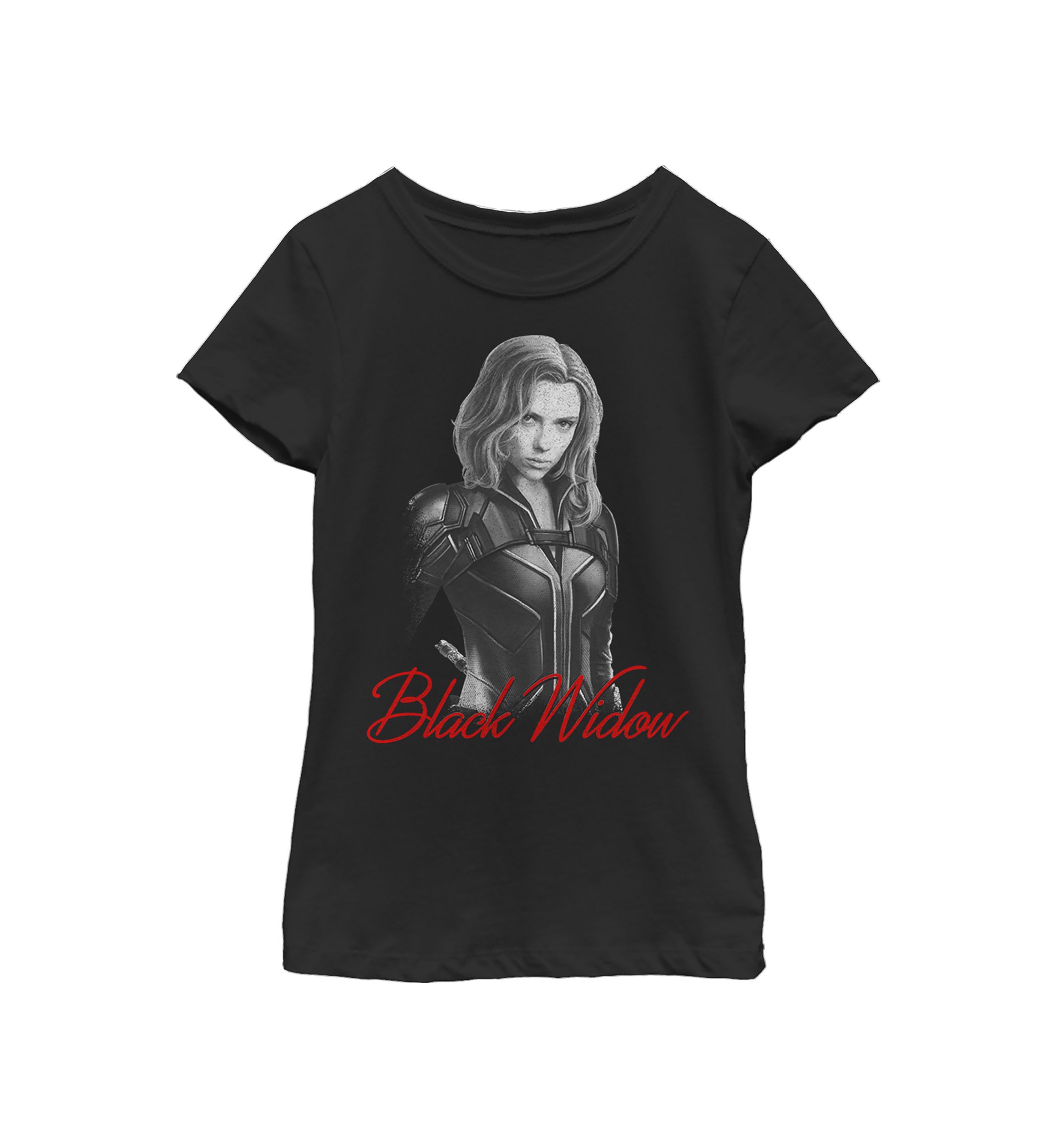 Girls 46x Marvel Black Widow Mono Graphic Top