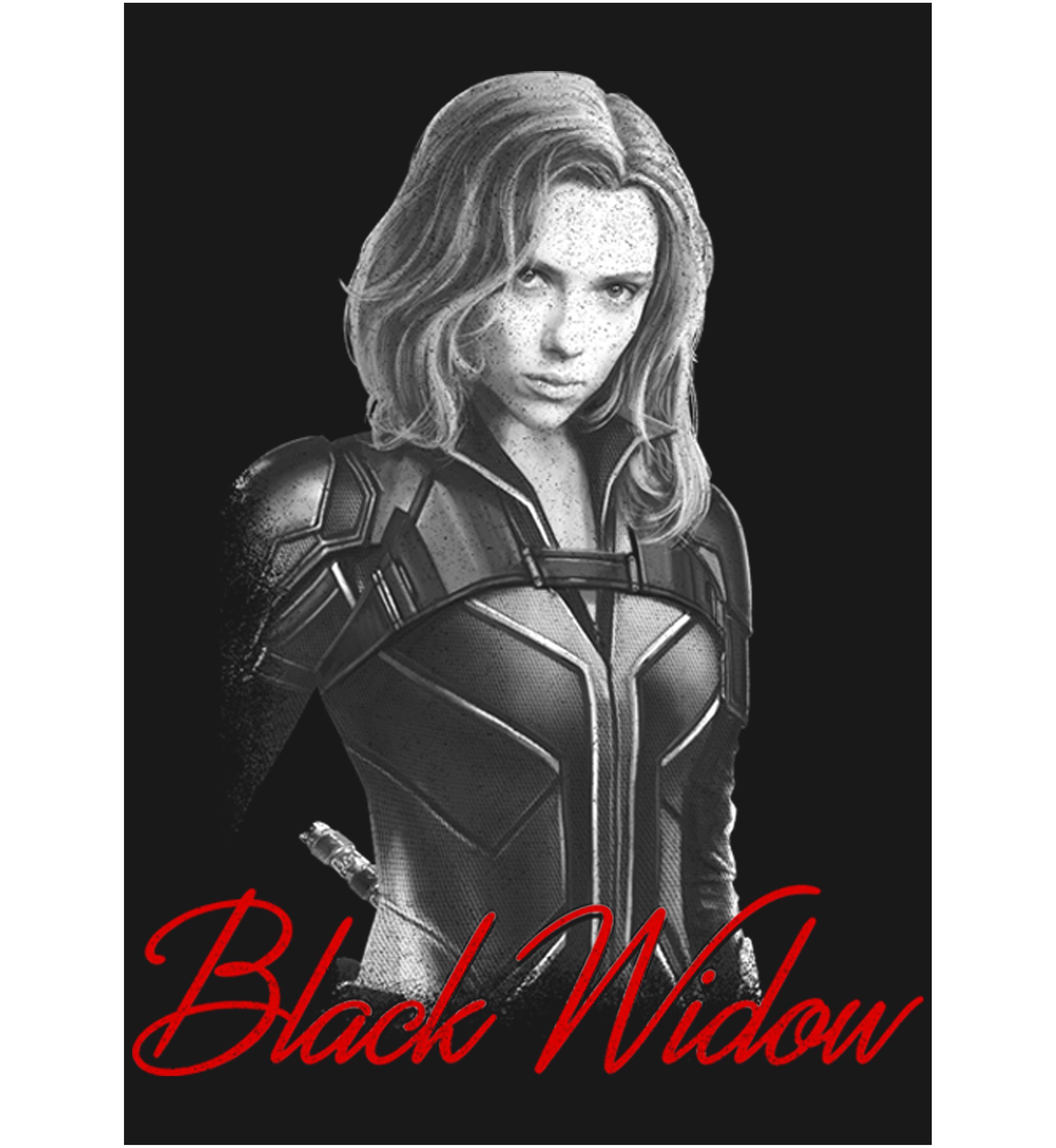 Girls 46x Marvel Black Widow Mono Graphic Top