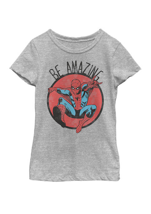 Marvel Officially Licensed Merchandise Distressed Spider-Man Girly T-Shirt