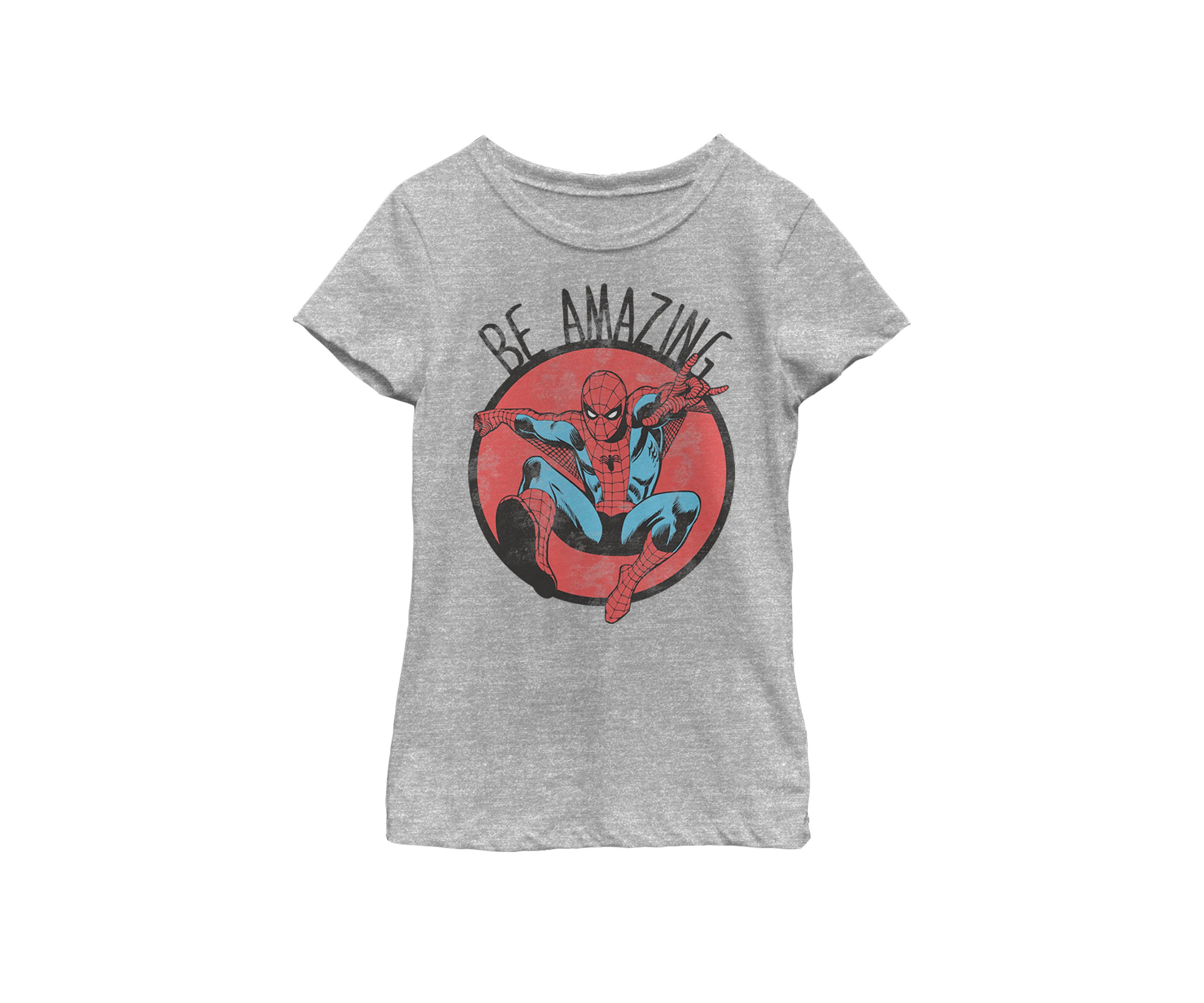 Girls 7-16 Spider-Man Be Amazing Distressed Short Sleeve T-Shirt