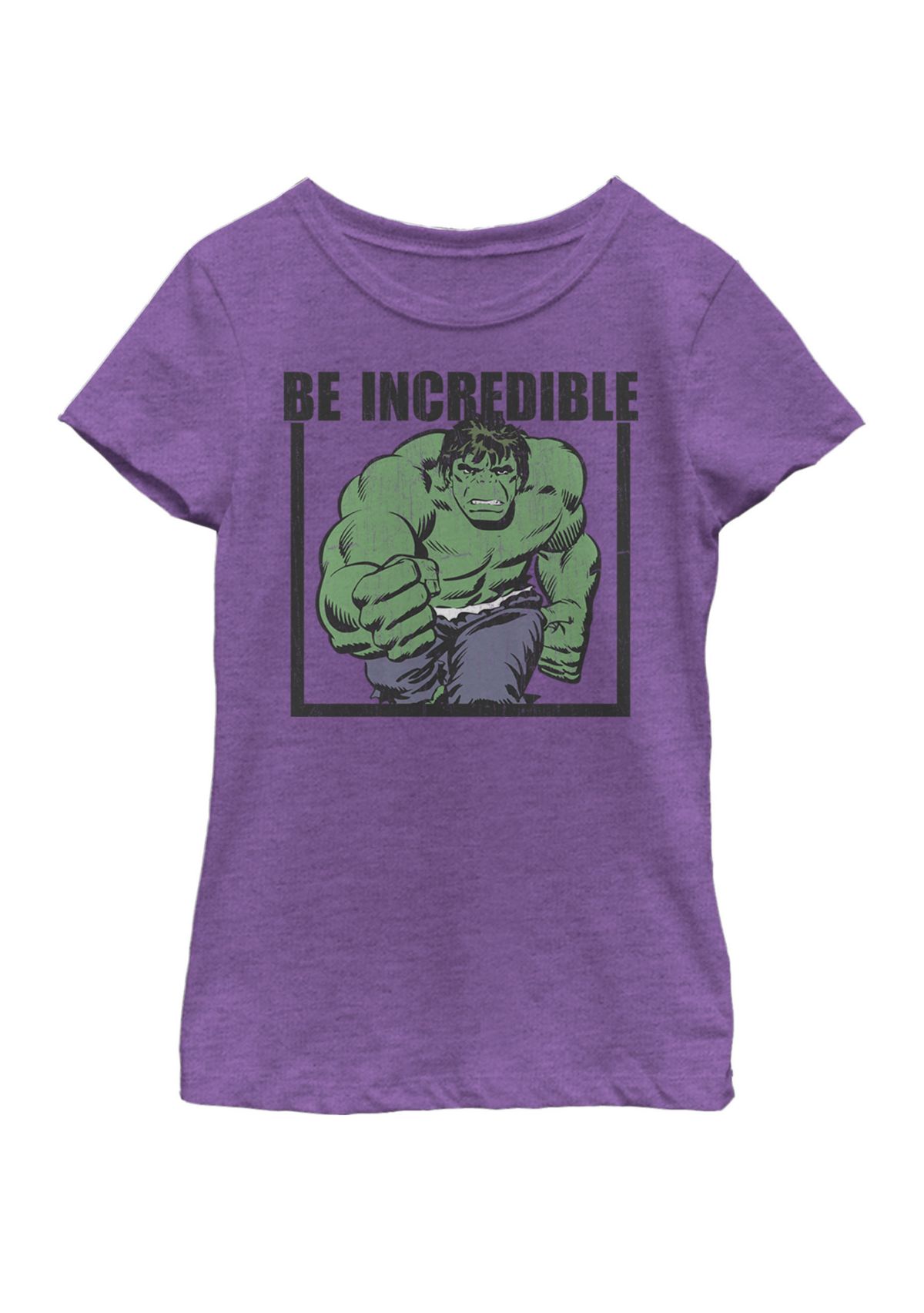 Girls Hulk Be Incredible Adult Short Sleeve Graphic T-Shirt
