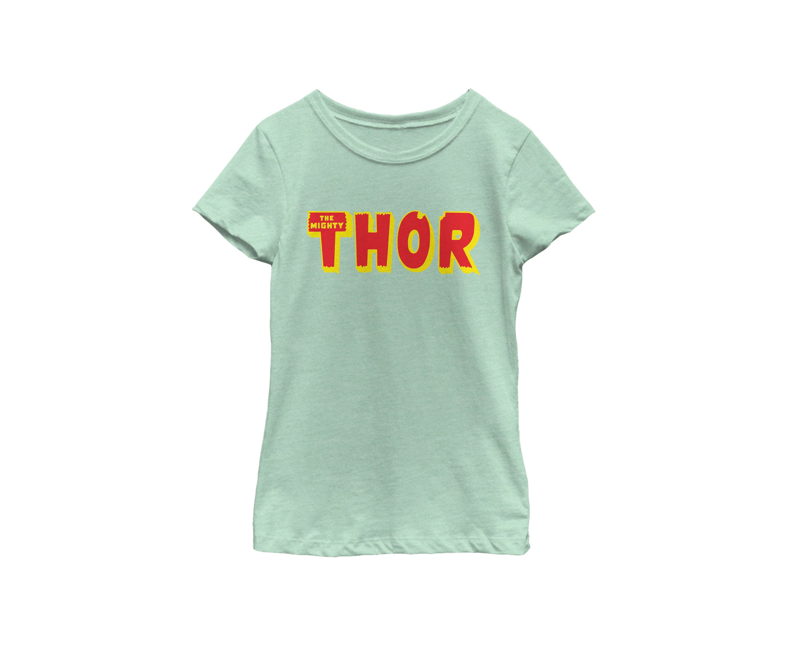Girls Thor Name Logo Short Sleeve Graphic T-Shirt