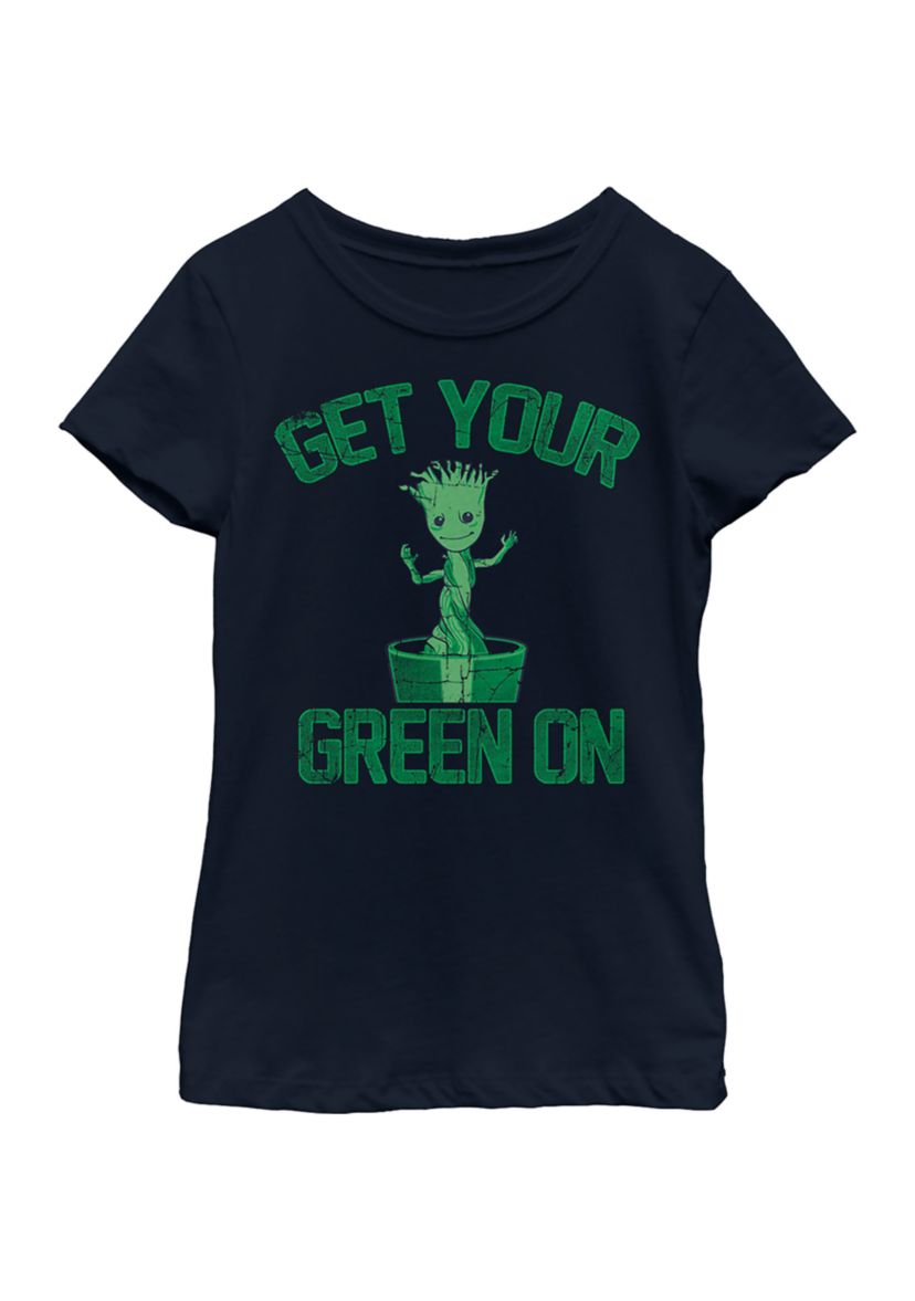 Girls 46x Marvel Groot Green Graphic Top
