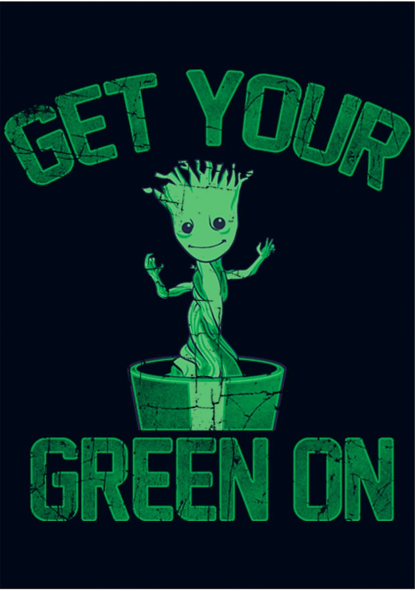 Girls 46x Marvel Groot Green Graphic Top