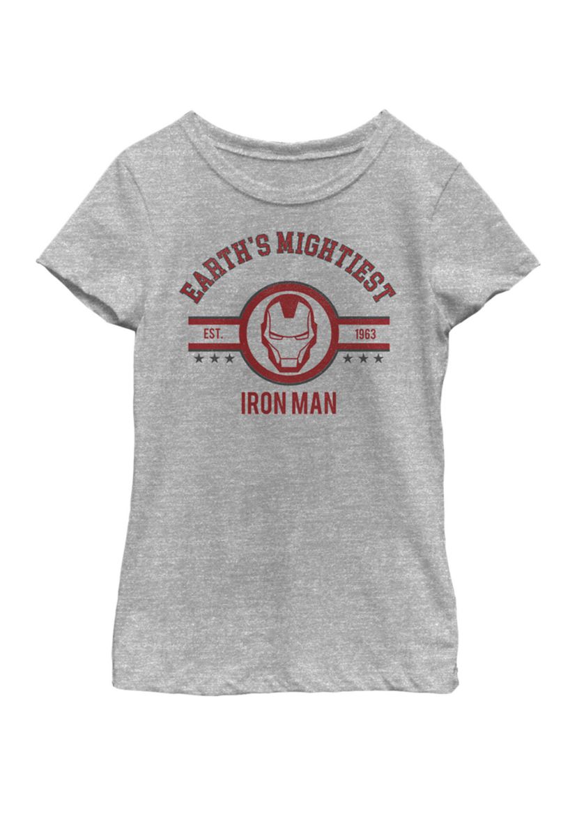 Girls Iron Man Earths Mightiest Short Sleeve Graphic T-Shirt