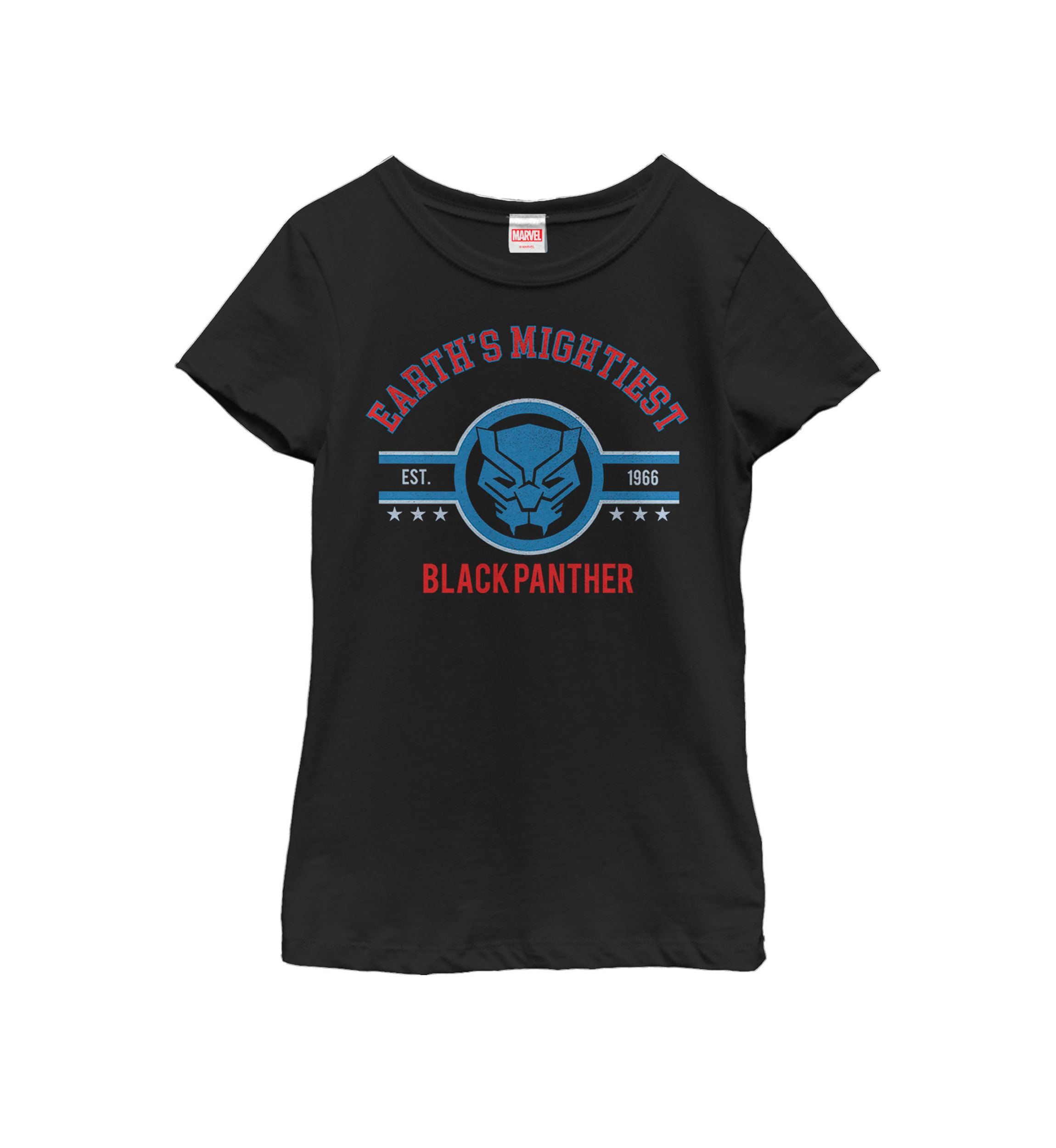 Girls Black Panther Earths Mightiest Short Sleeve Graphic T-Shirt