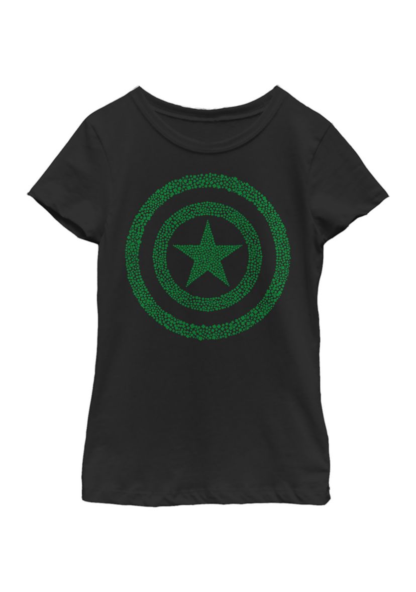 Girls 46x Marvel Clover Shield Graphic Top