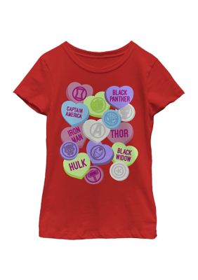 Marvel Kids Candy Icons Graphic T-Shirt, Red