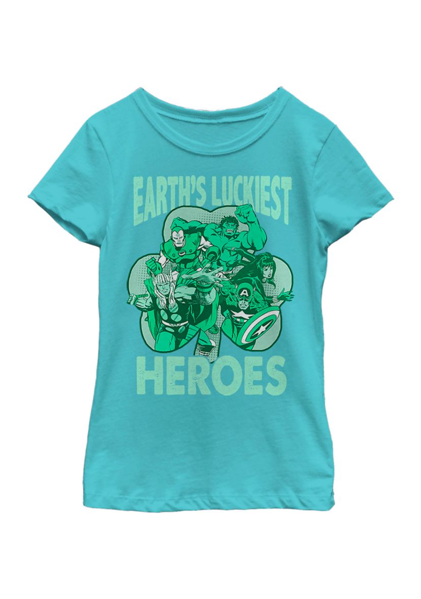 Girls 46x Marvel Luck of the Hero Graphic Top