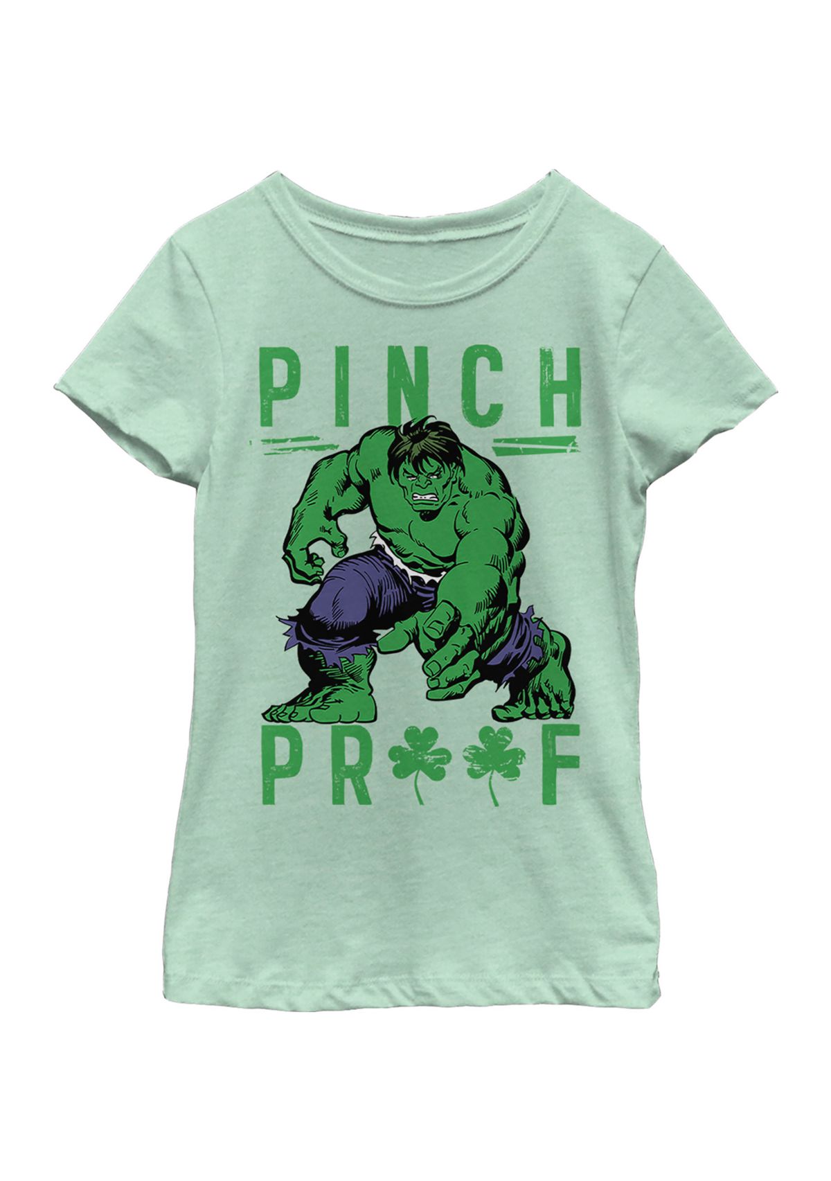 Girls 46x Marvel Green Pinch Graphic Top