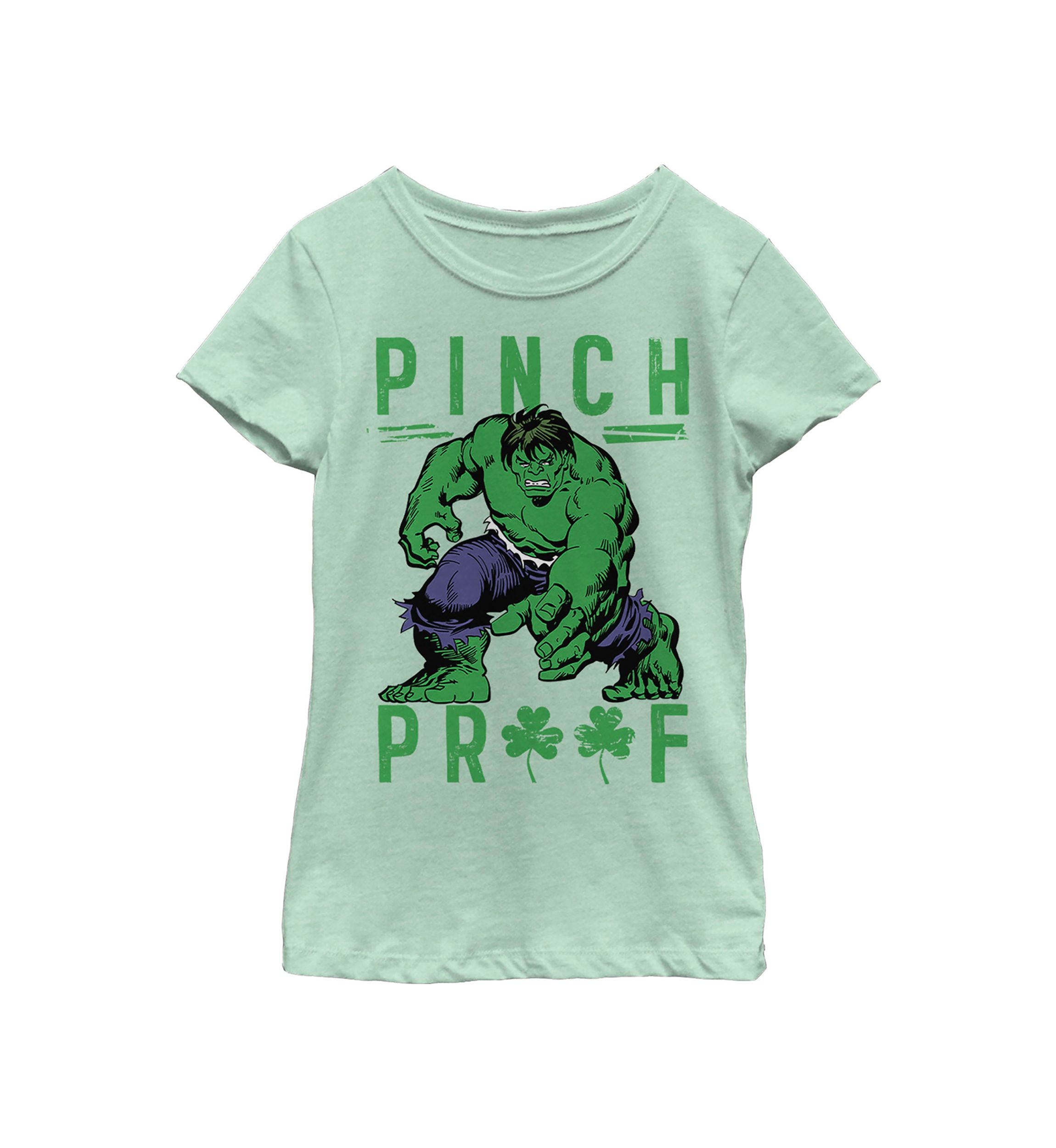 Girls 46x Marvel Green Pinch Graphic Top