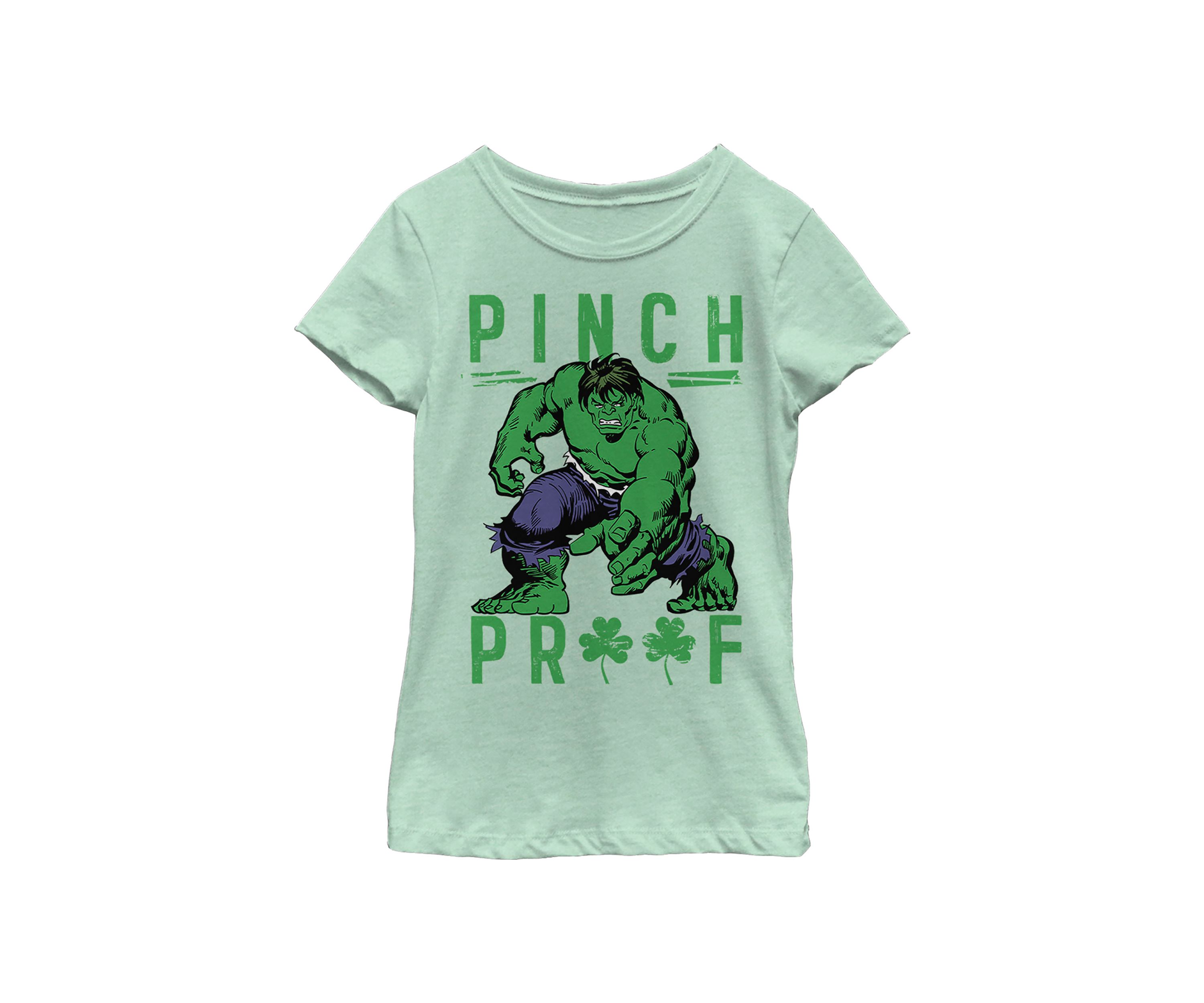Girls 46x Marvel Green Pinch Graphic Top
