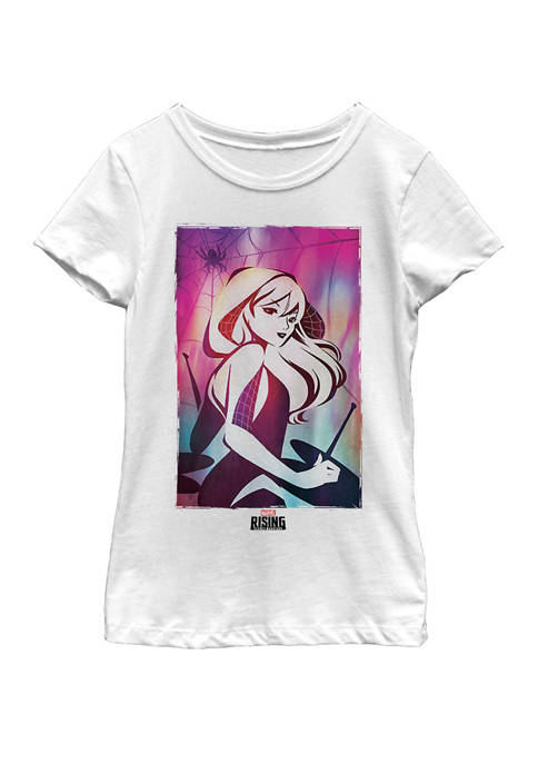 Girls 7-16 Ghospider Water Color Grade Short Sleeve Graphic T-Shirt