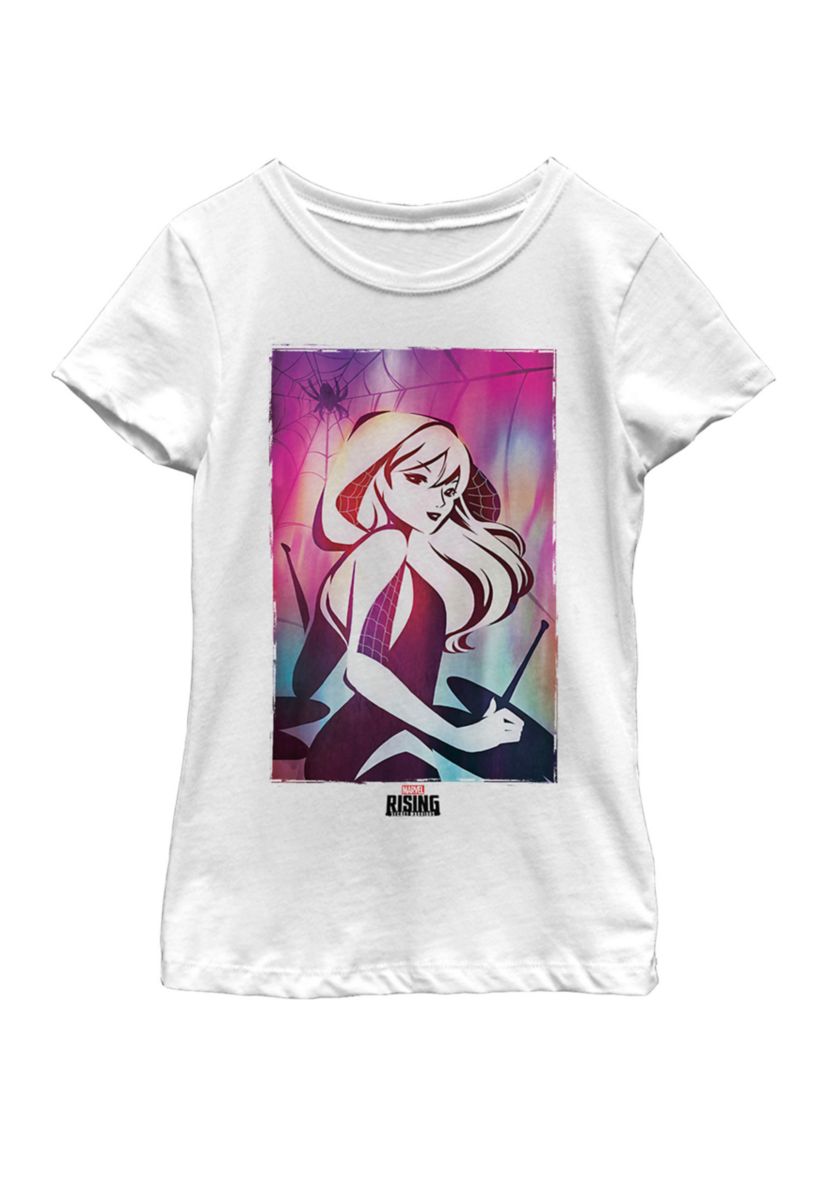 Girls 7-16 Ghospider Water Color Grade Short Sleeve Graphic T-Shirt