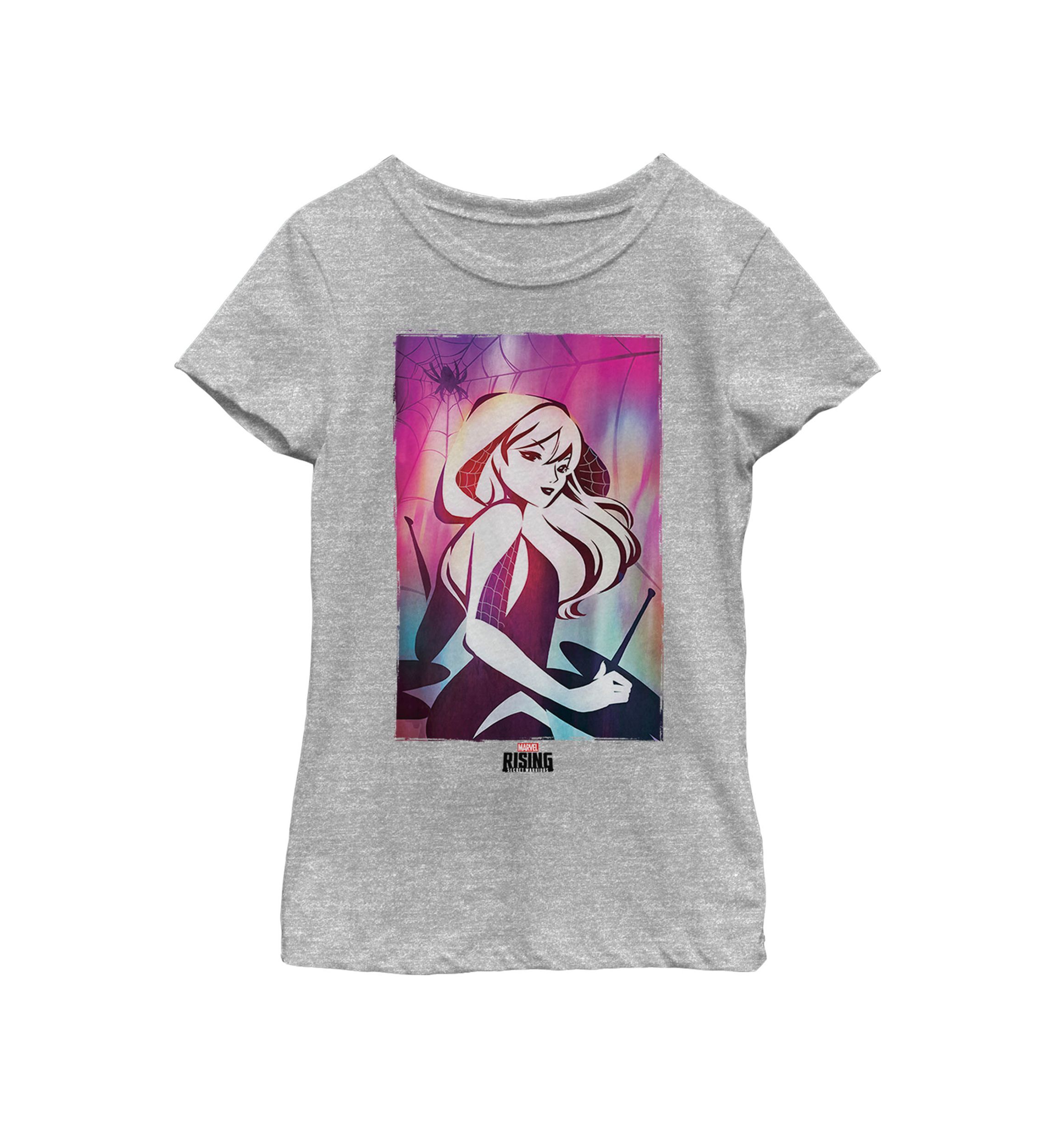 Girls Ghospider Water Color Grade Short Sleeve Graphic T-Shirt