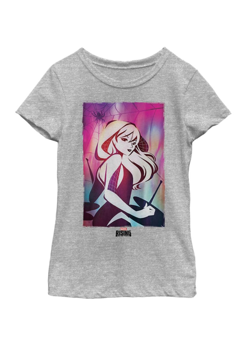 Girls Ghospider Water Color Grade Short Sleeve Graphic T-Shirt
