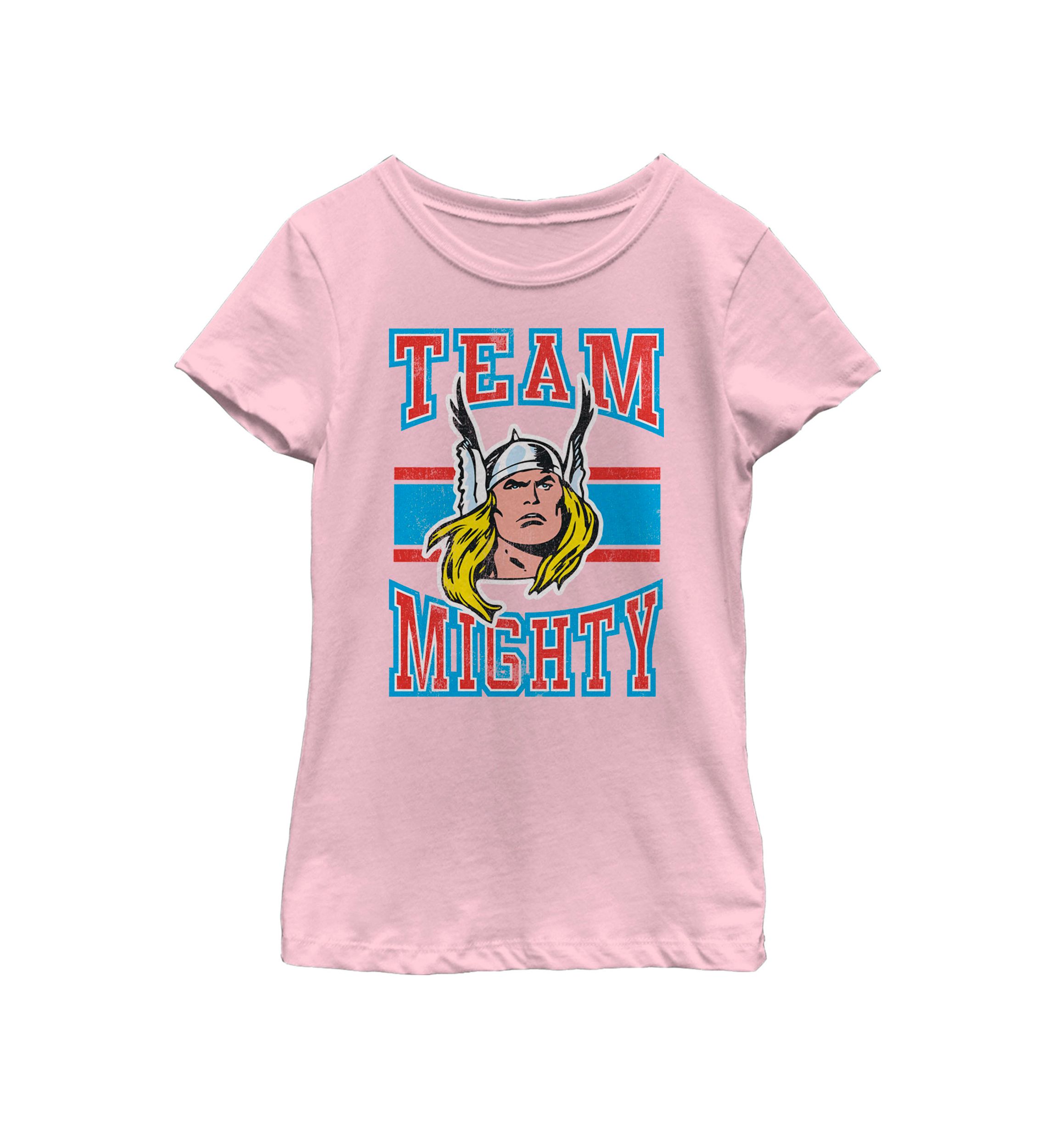 Girls Classic Team Mighty Thor Short Sleeve Graphic T-Shirt