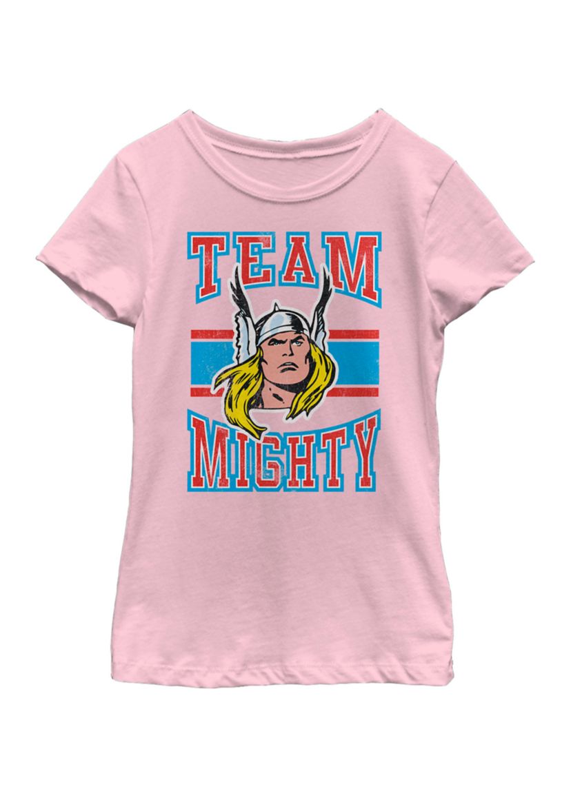 Girls Classic Team Mighty Thor Short Sleeve Graphic T-Shirt