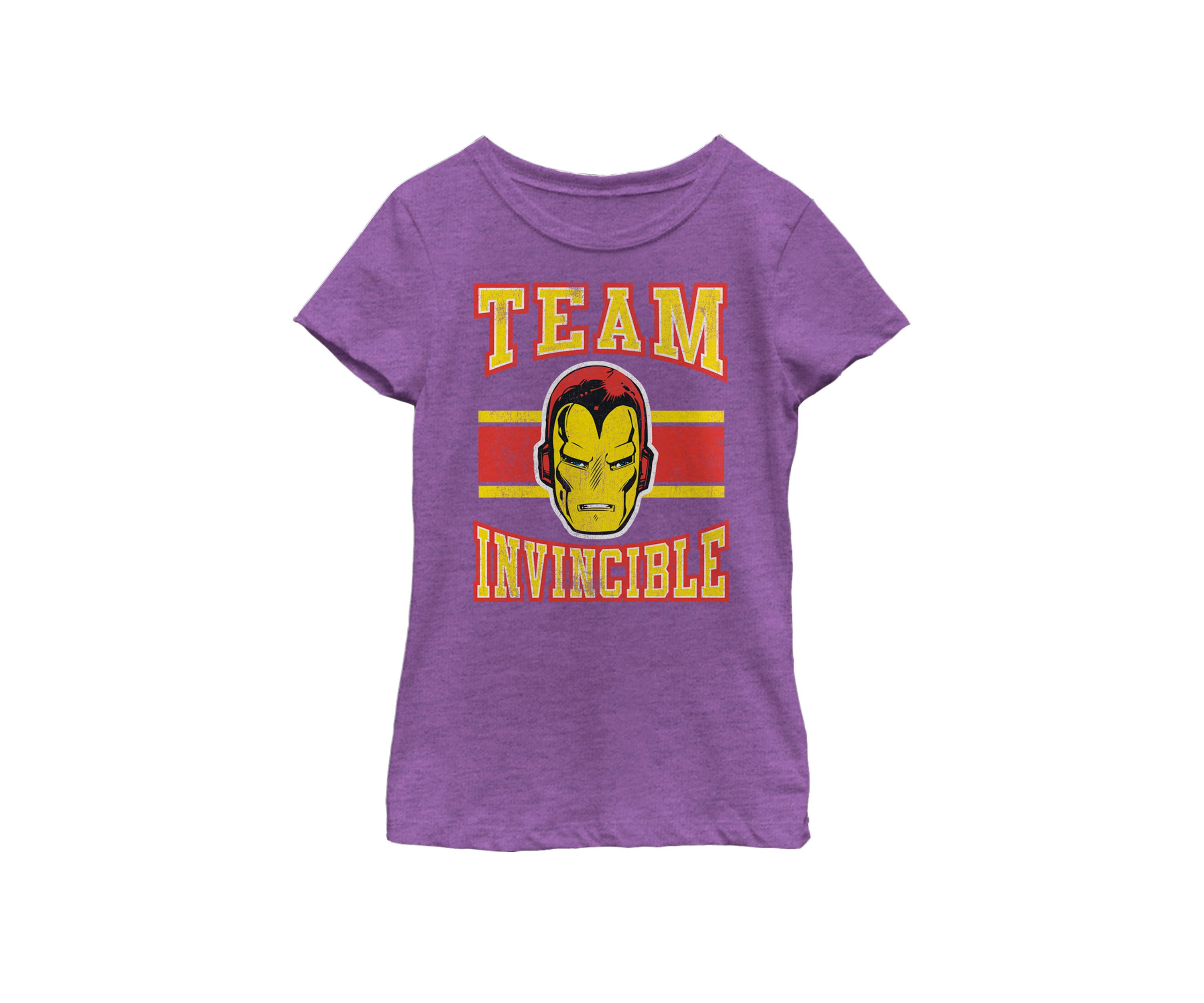 Girls 7-16 Classic Team Invincible Iron-Man Short Sleeve Graphic T-Shirt