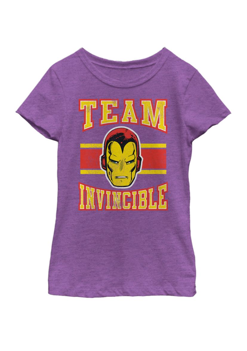 Girls 7-16 Classic Team Invincible Iron-Man Short Sleeve Graphic T-Shirt