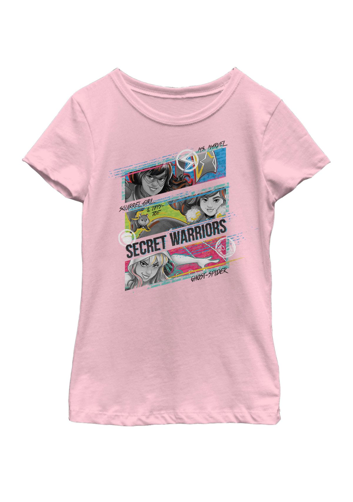 Girls Secret Warrior Girls Action Face Shot Short Sleeve Graphic T-Shirt
