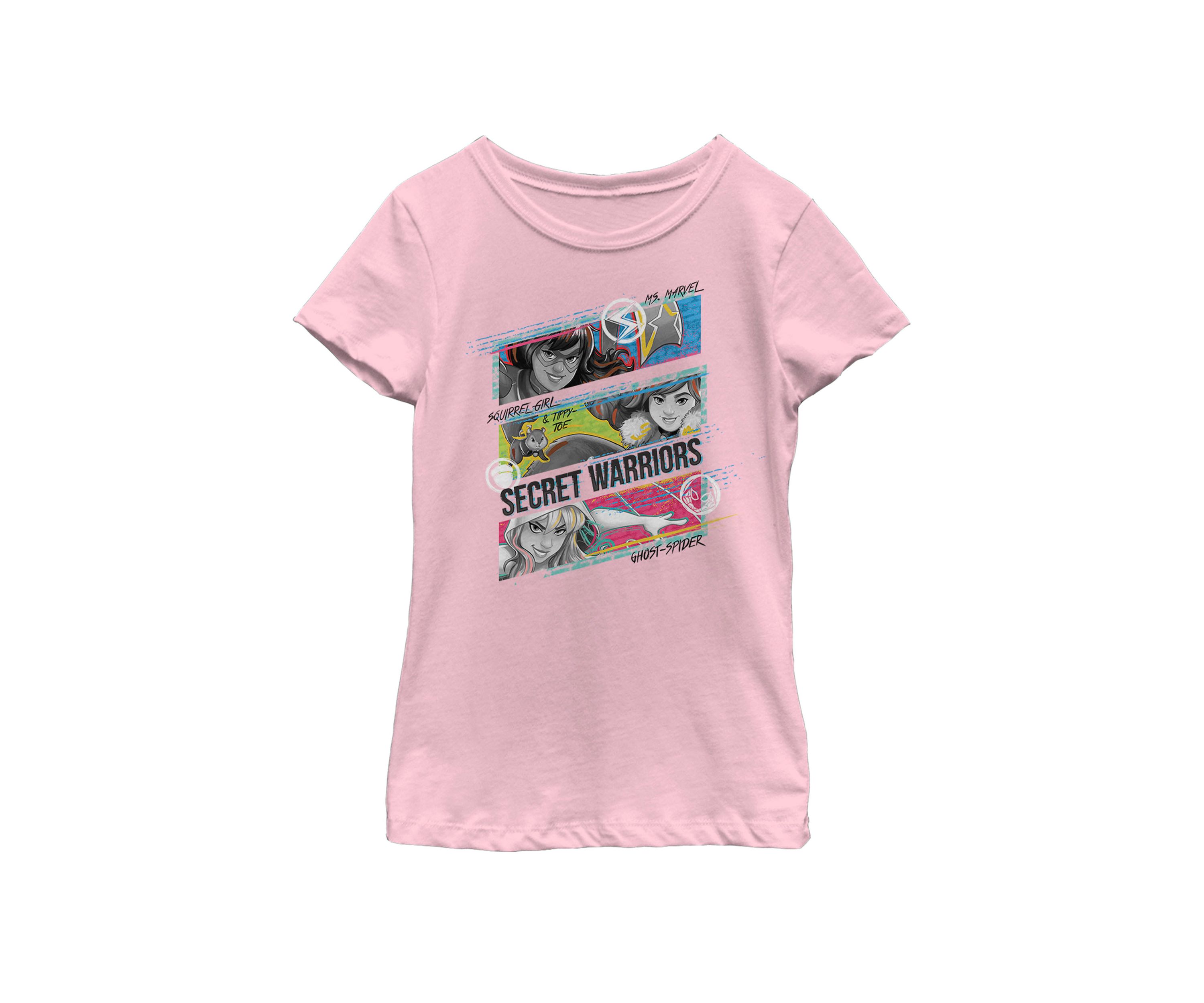 Girls Secret Warrior Girls Action Face Shot Short Sleeve Graphic T-Shirt