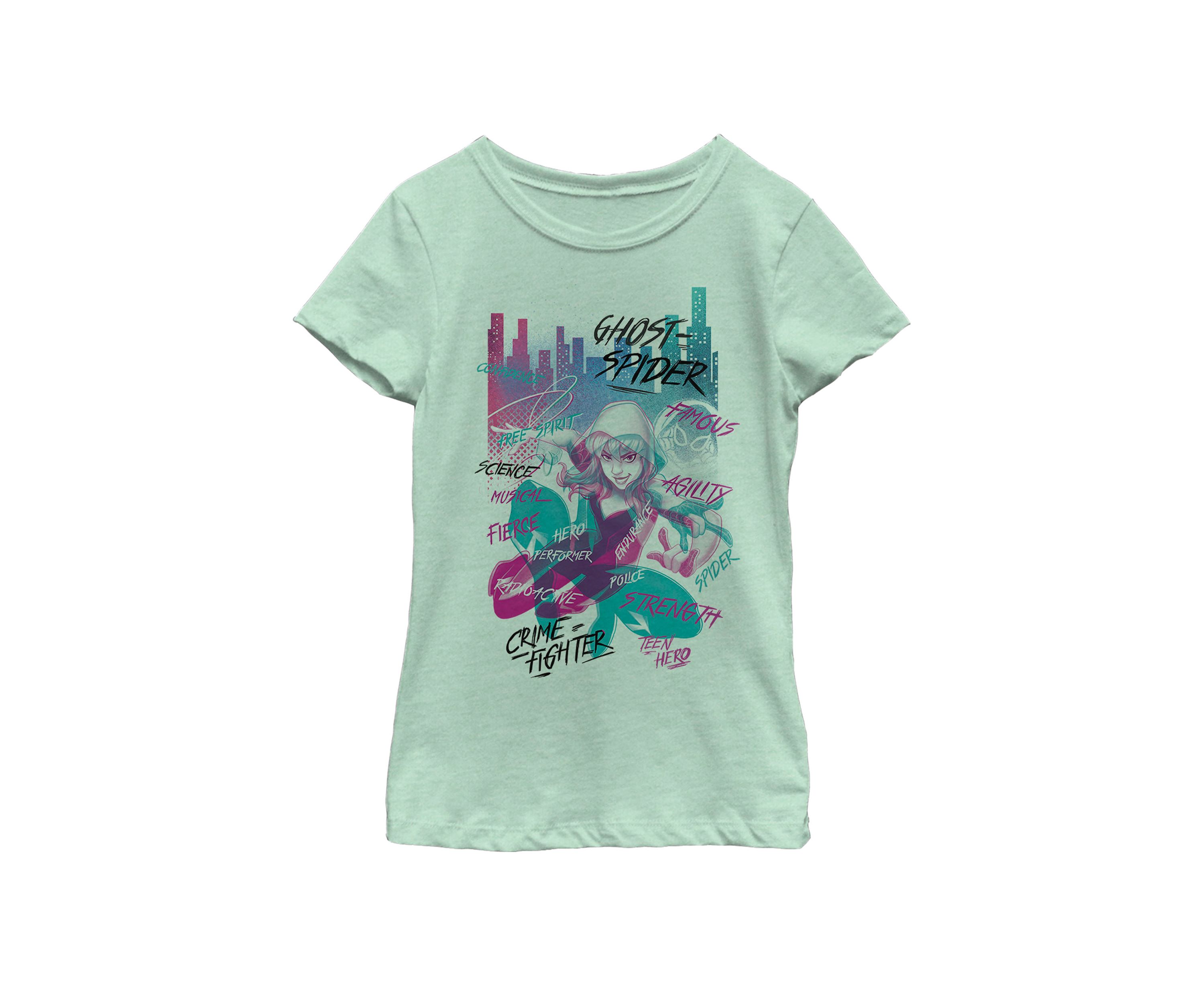 Girls 7-16 Ghospider Spray Paint Word Scatter Short Sleeve Graphic T-Shirt