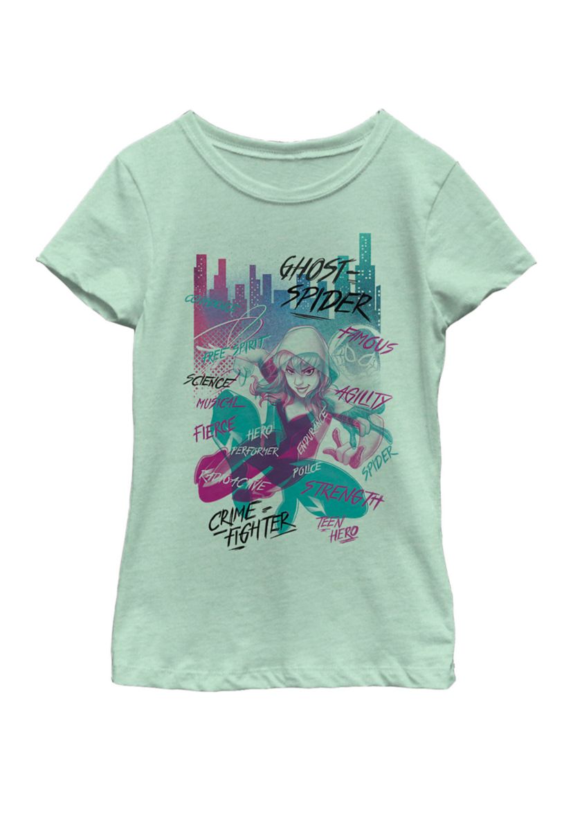 Girls 7-16 Ghospider Spray Paint Word Scatter Short Sleeve Graphic T-Shirt