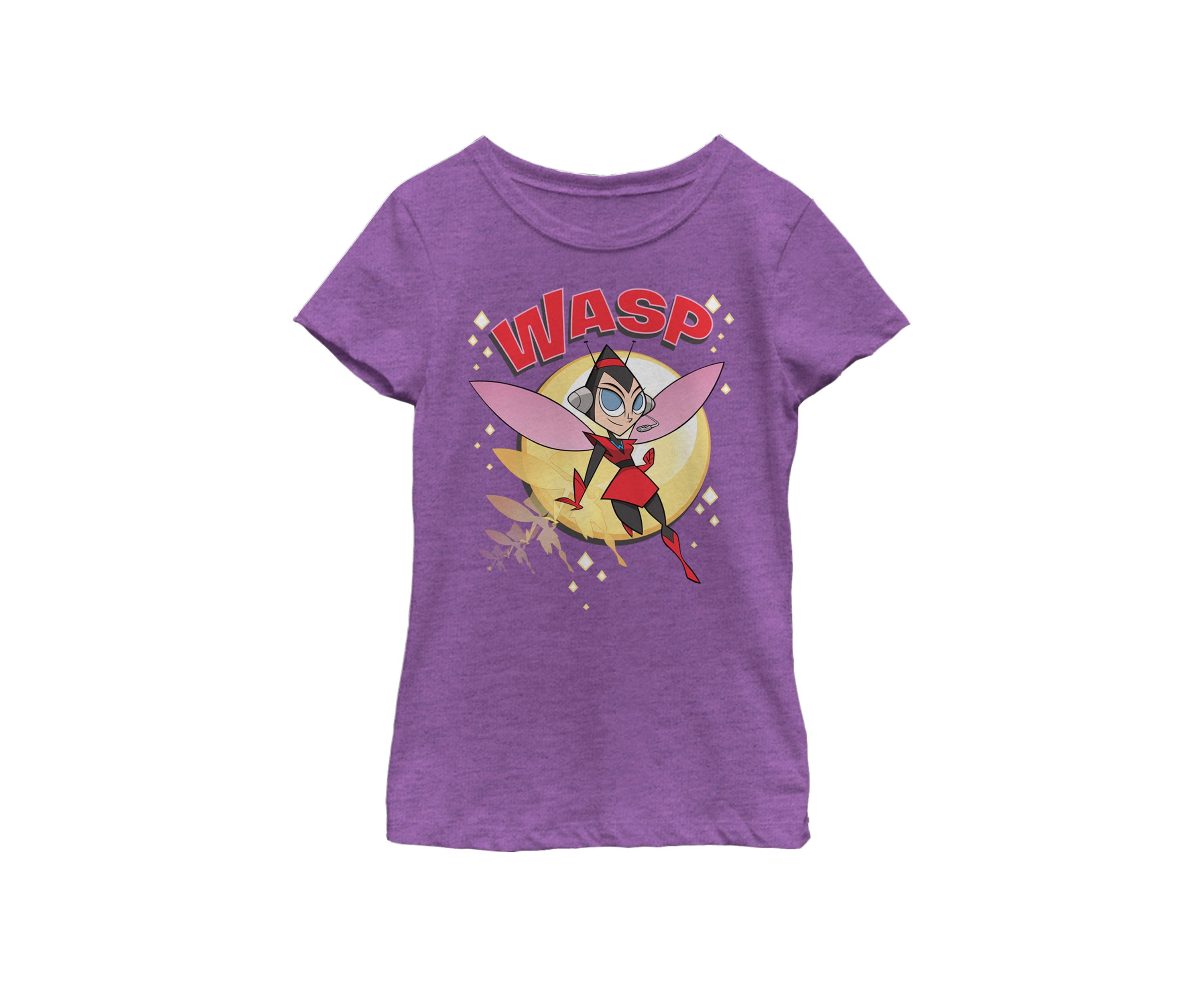 Girls 7-16 Wasp Retro Pop Size Up Silhouette Logo Portrait Short Sleeve Graphic T-Shirt
