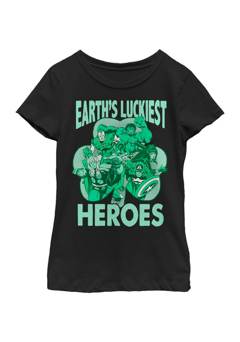 Girls 46x Marvel Luck of the Hero Graphic Top