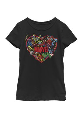 Marvel Kids Hero Heart Graphic T-Shirt