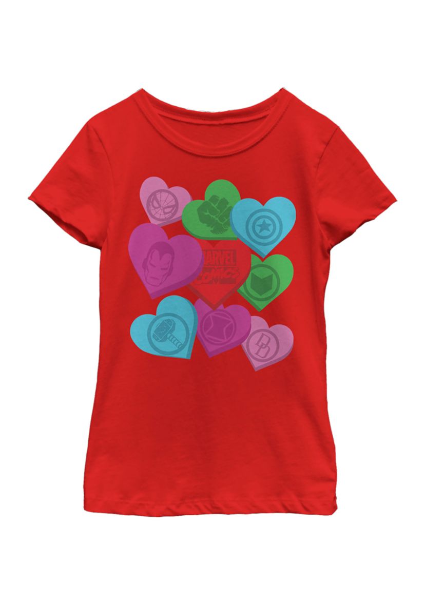 Girls 4-6x Candy Hearts Top