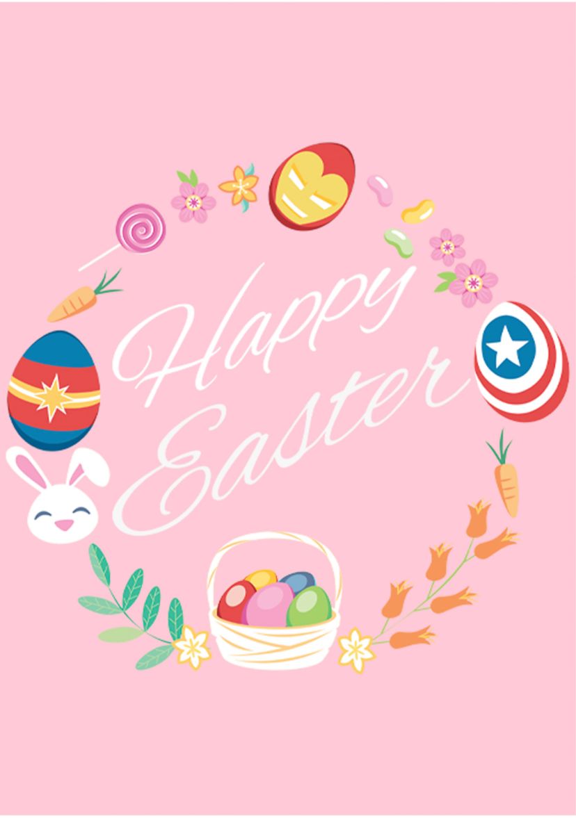 Girls 4-6x Easter Wreath Graphic T-Shirt