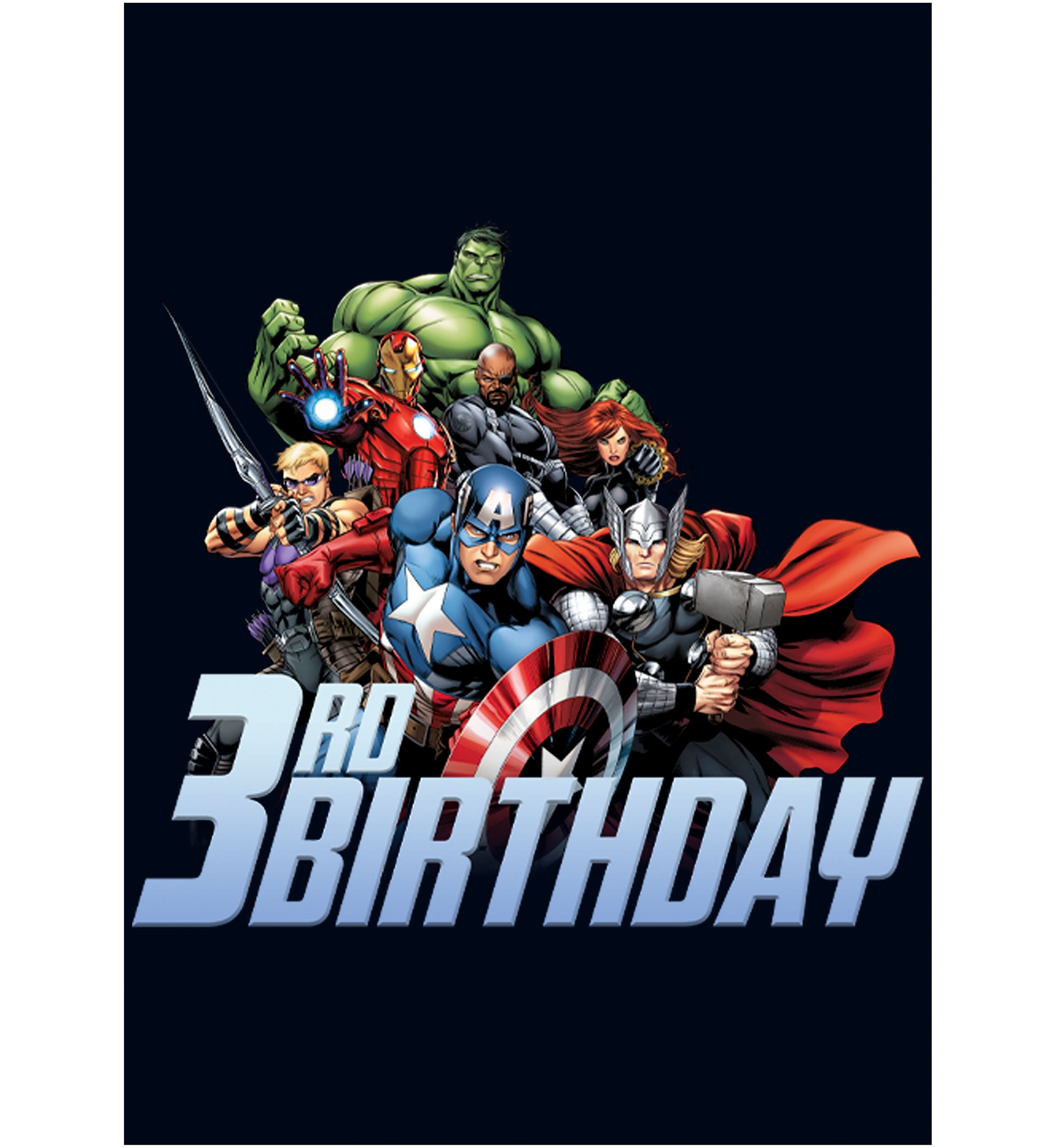 Girls 46x Marvel Avengers 3rd Birthday Graphic Top