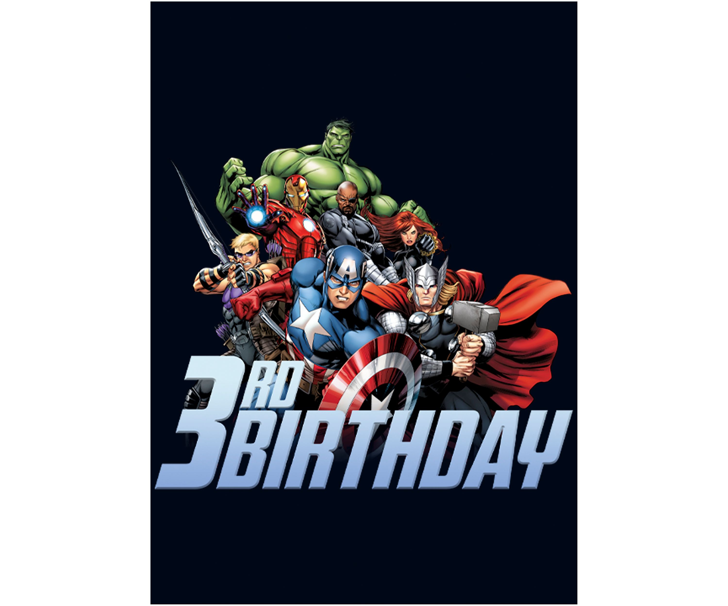 Girls 46x Marvel Avengers 3rd Birthday Graphic Top