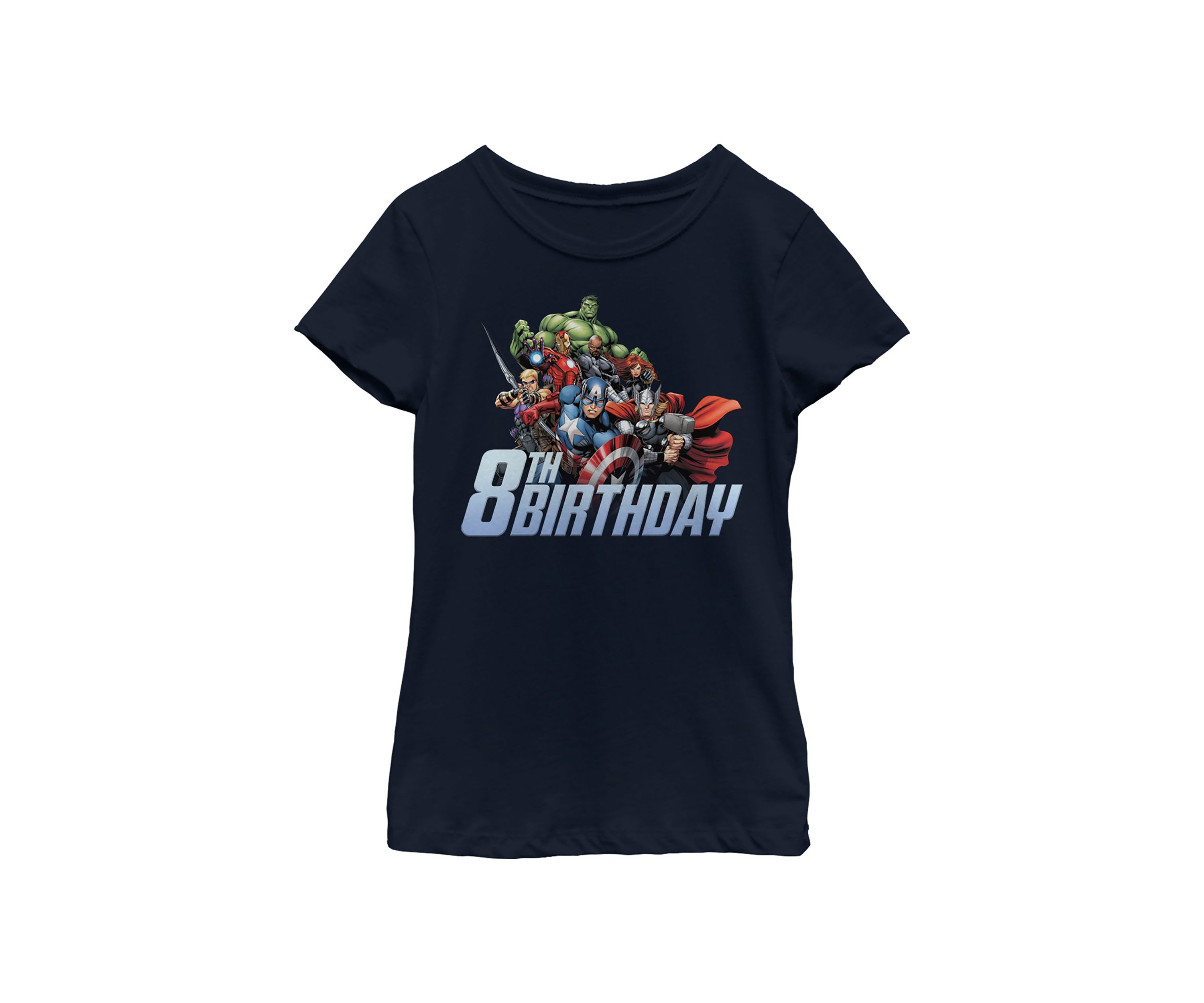 Girls 46x Marvel Avengers 8th Birthday Graphic Top