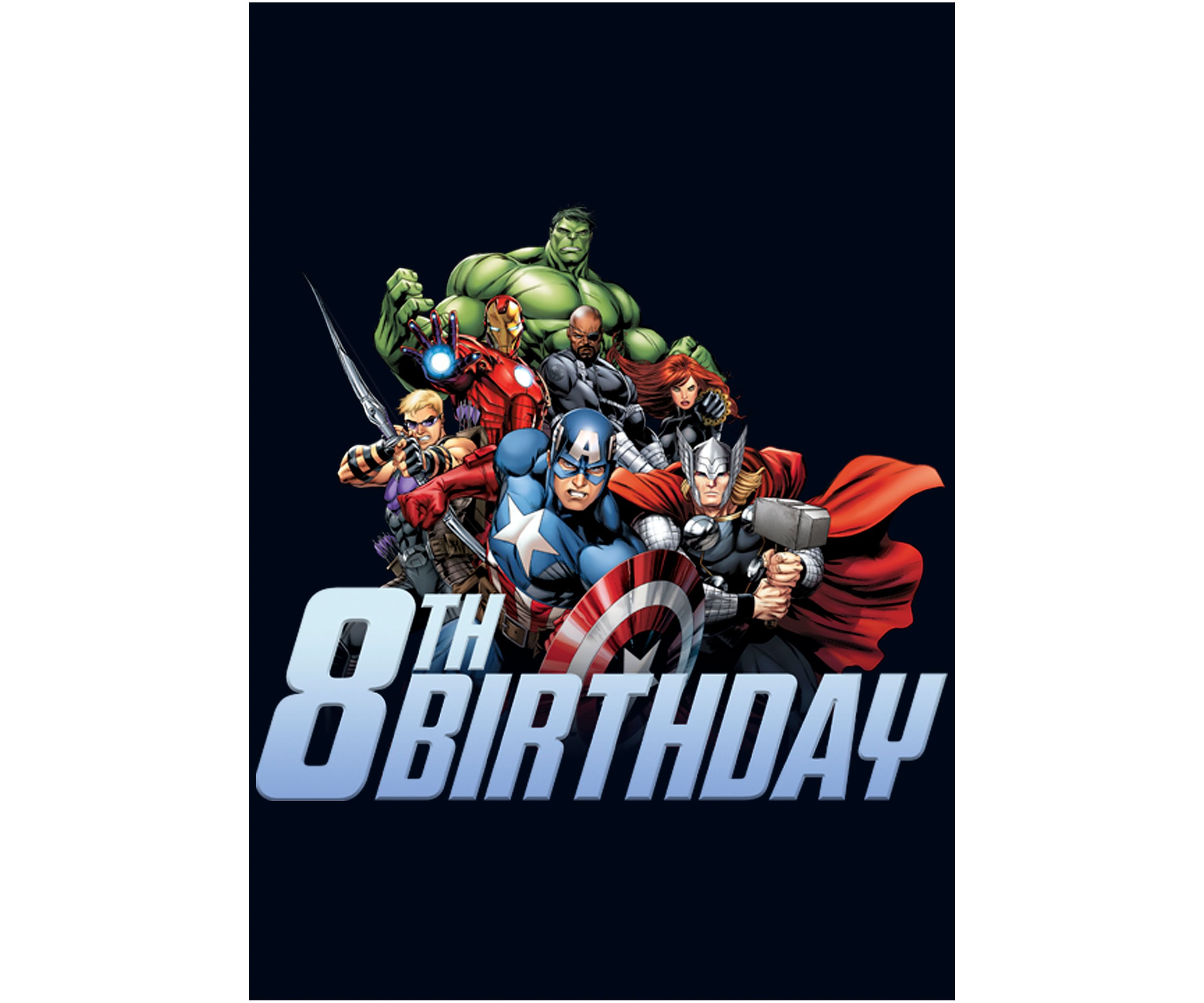 Girls 46x Marvel Avengers 8th Birthday Graphic Top