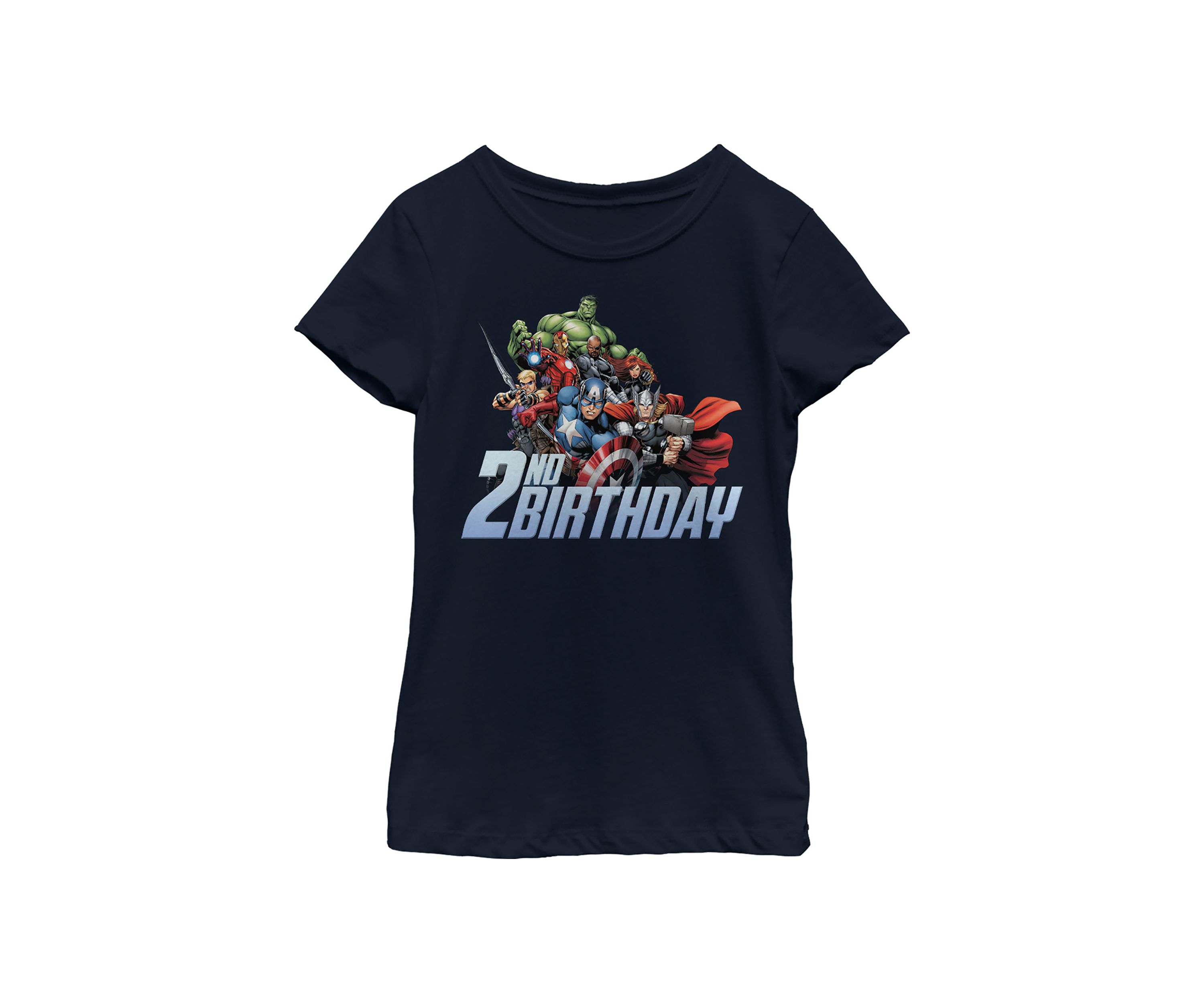 Girls 46x Marvel Avengers 2nd Birthday Graphic Top