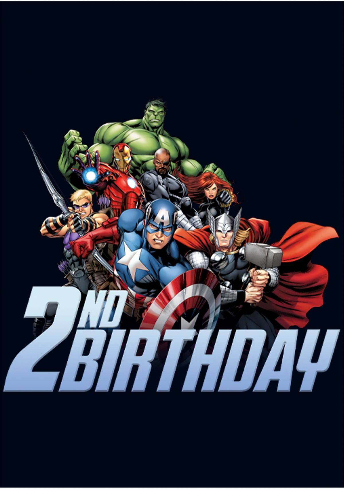 Girls 46x Marvel Avengers 2nd Birthday Graphic Top