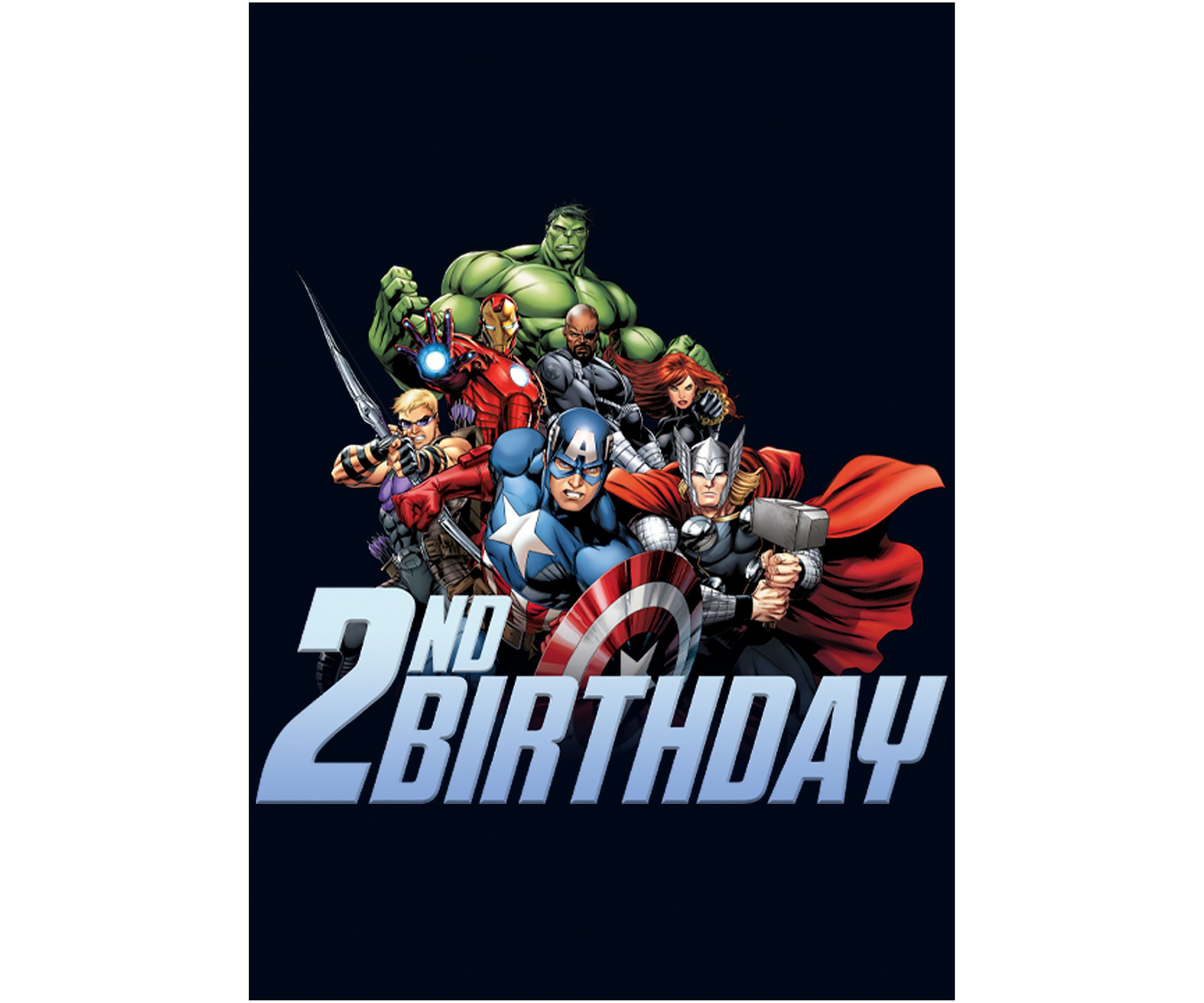 Girls 46x Marvel Avengers 2nd Birthday Graphic Top