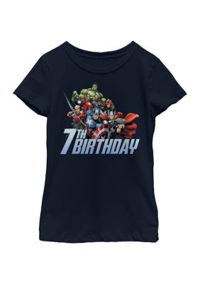 Marvel Girls 46x Marvel Avengers 7th Birthday Graphic Top | Belk