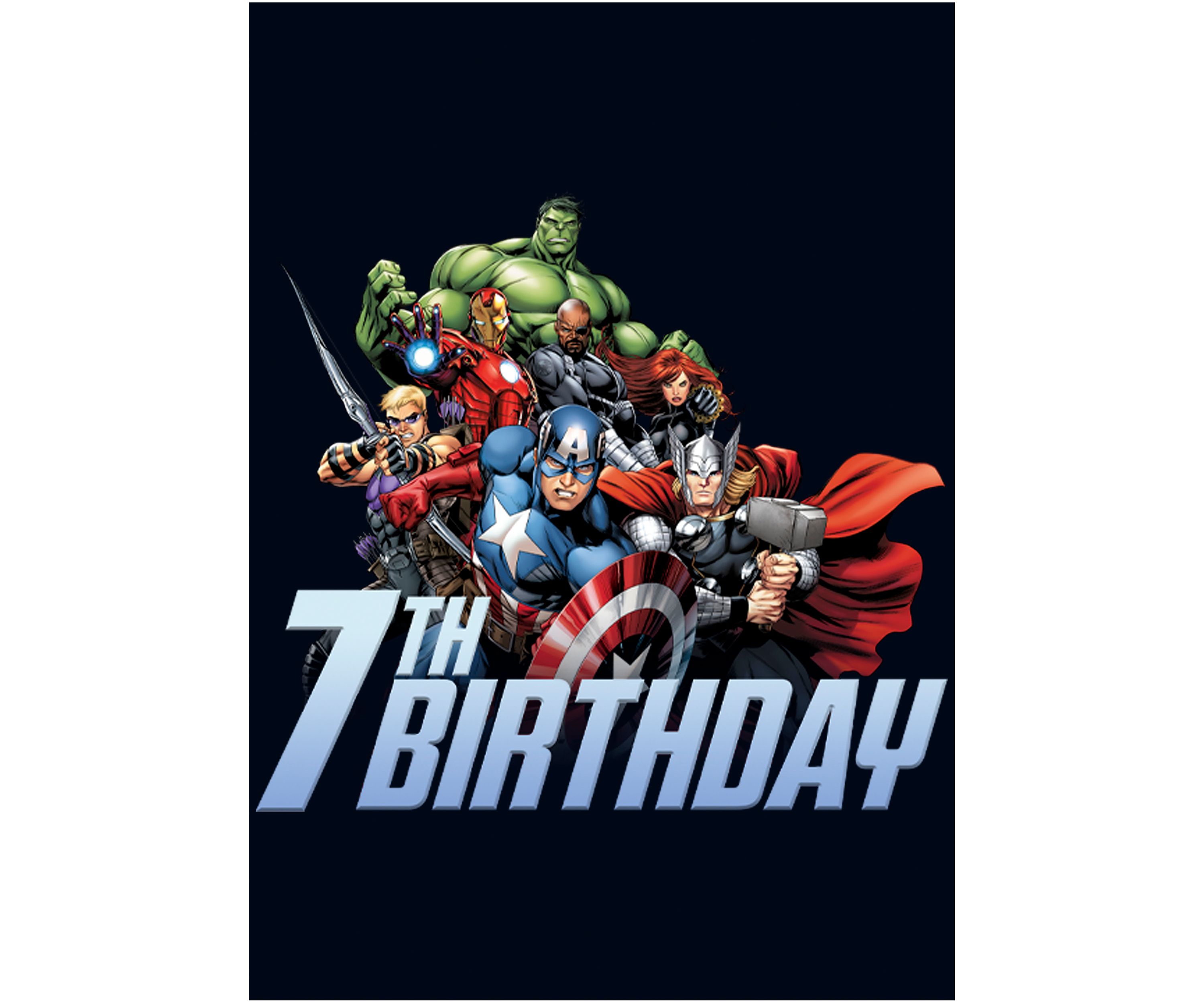 Girls 46x Marvel Avengers 7th Birthday Graphic Top
