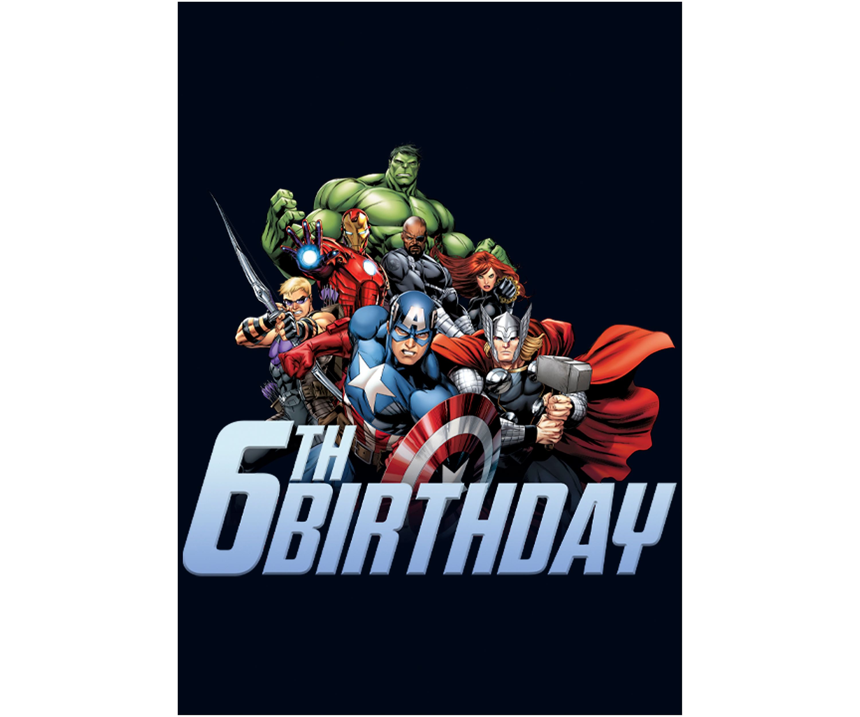Girls 46x Marvel Avengers 6th Birthday Graphic Top