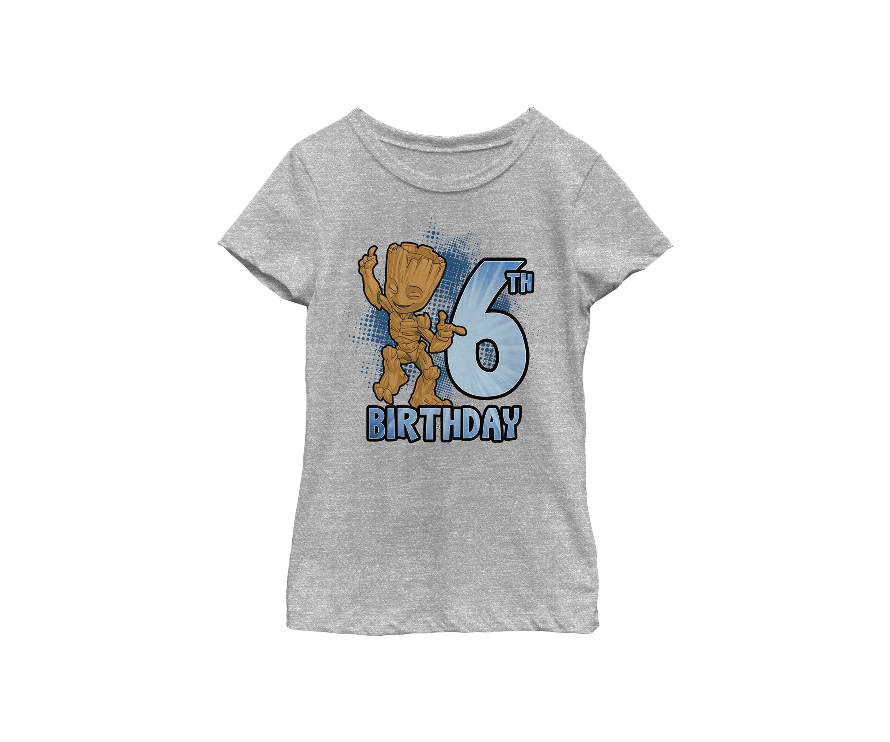 Girls 46x Marvel Groot 6th Bday Graphic Top