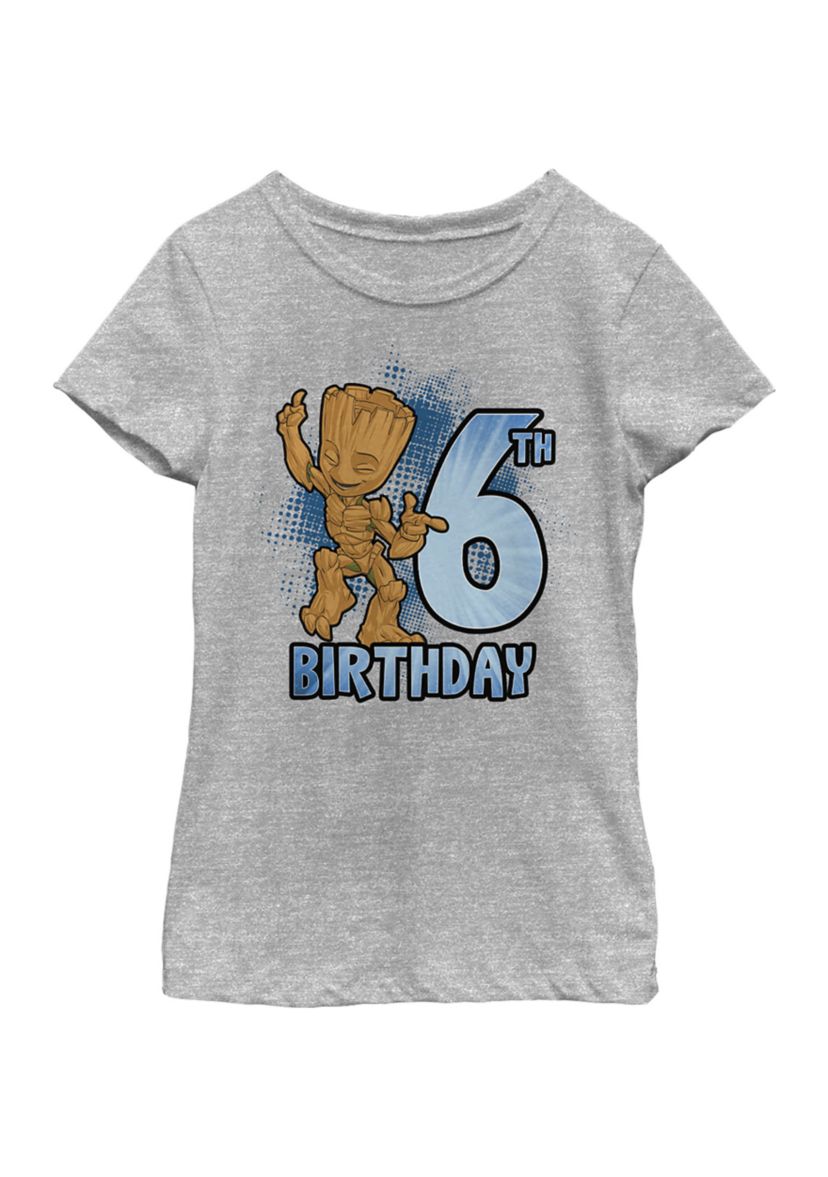 Girls 46x Marvel Groot 6th Bday Graphic Top