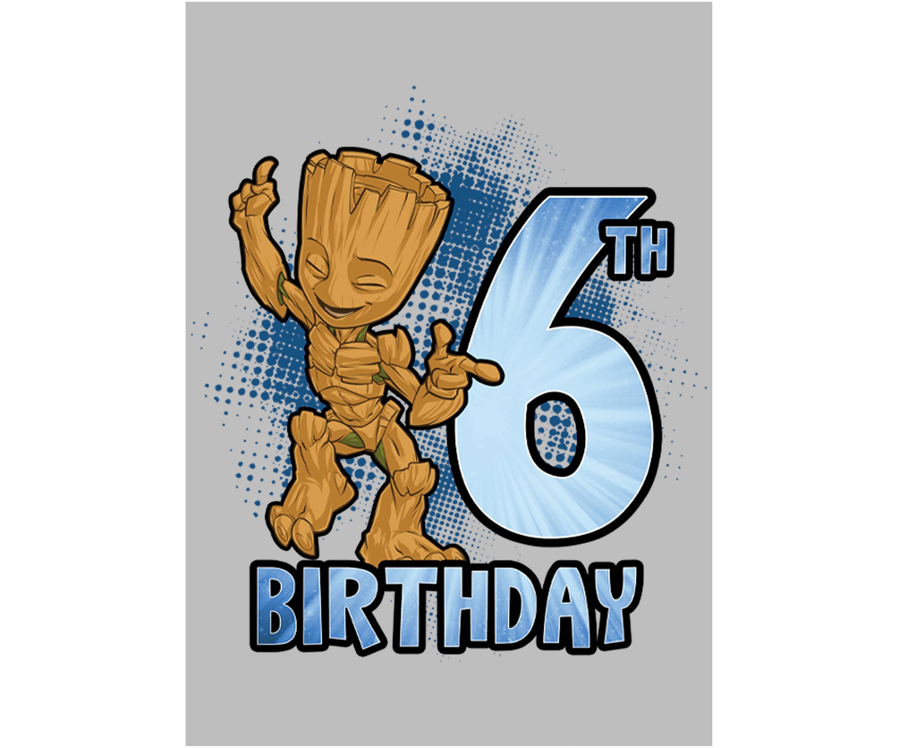 Girls 46x Marvel Groot 6th Bday Graphic Top