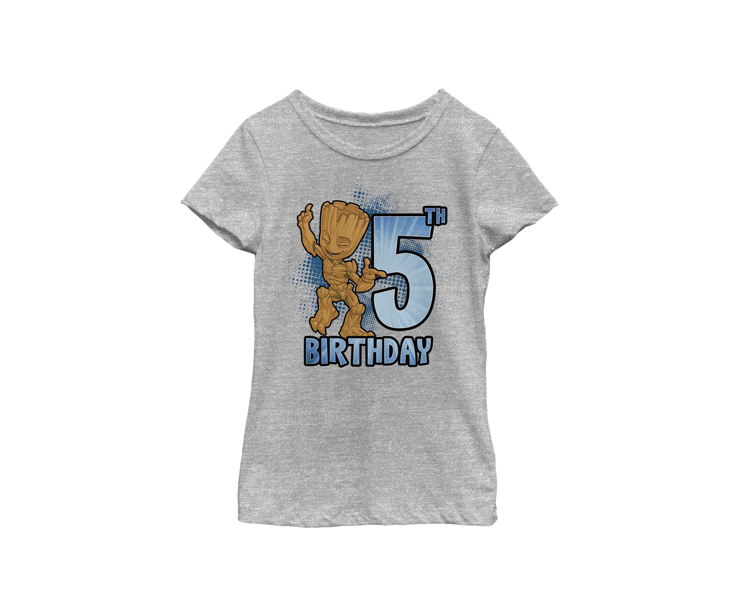 Girls 46x Marvel Groot 5th Bday Graphic Top