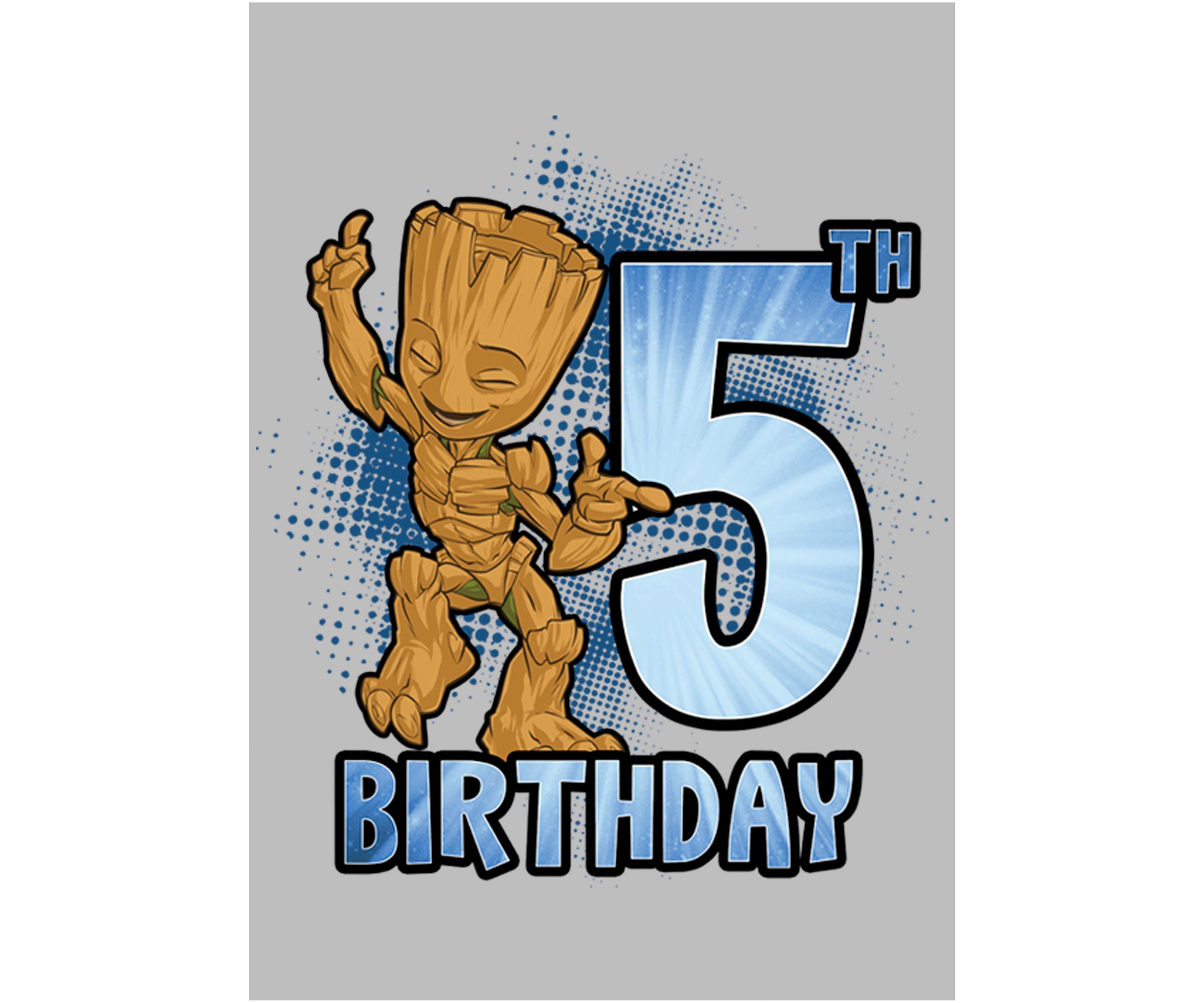 Girls 46x Marvel Groot 5th Bday Graphic Top
