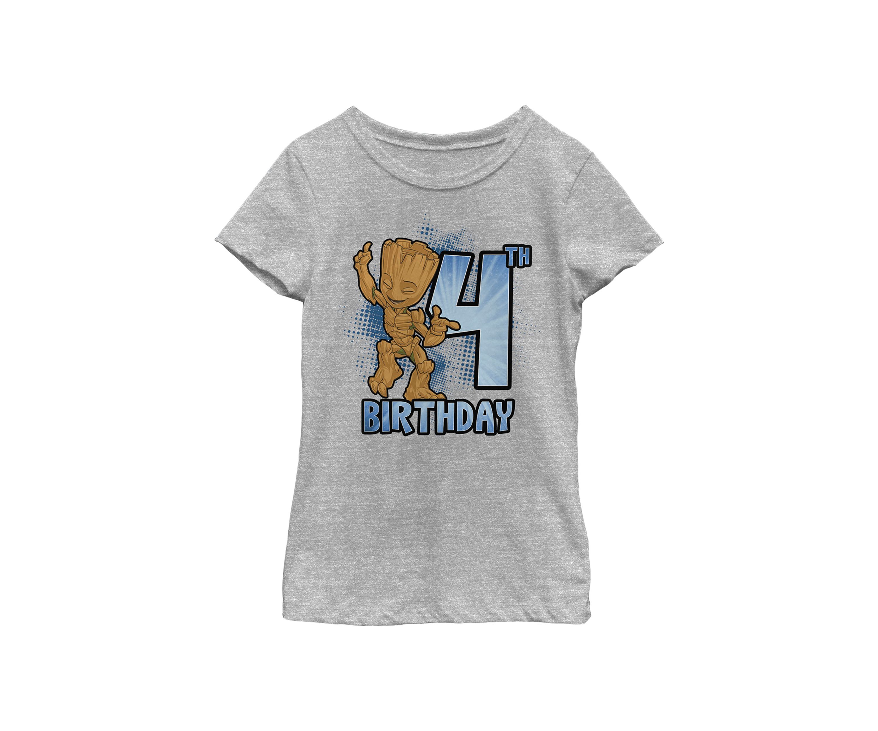 Girls 46x Marvel Groot 4th Bday Graphic Top
